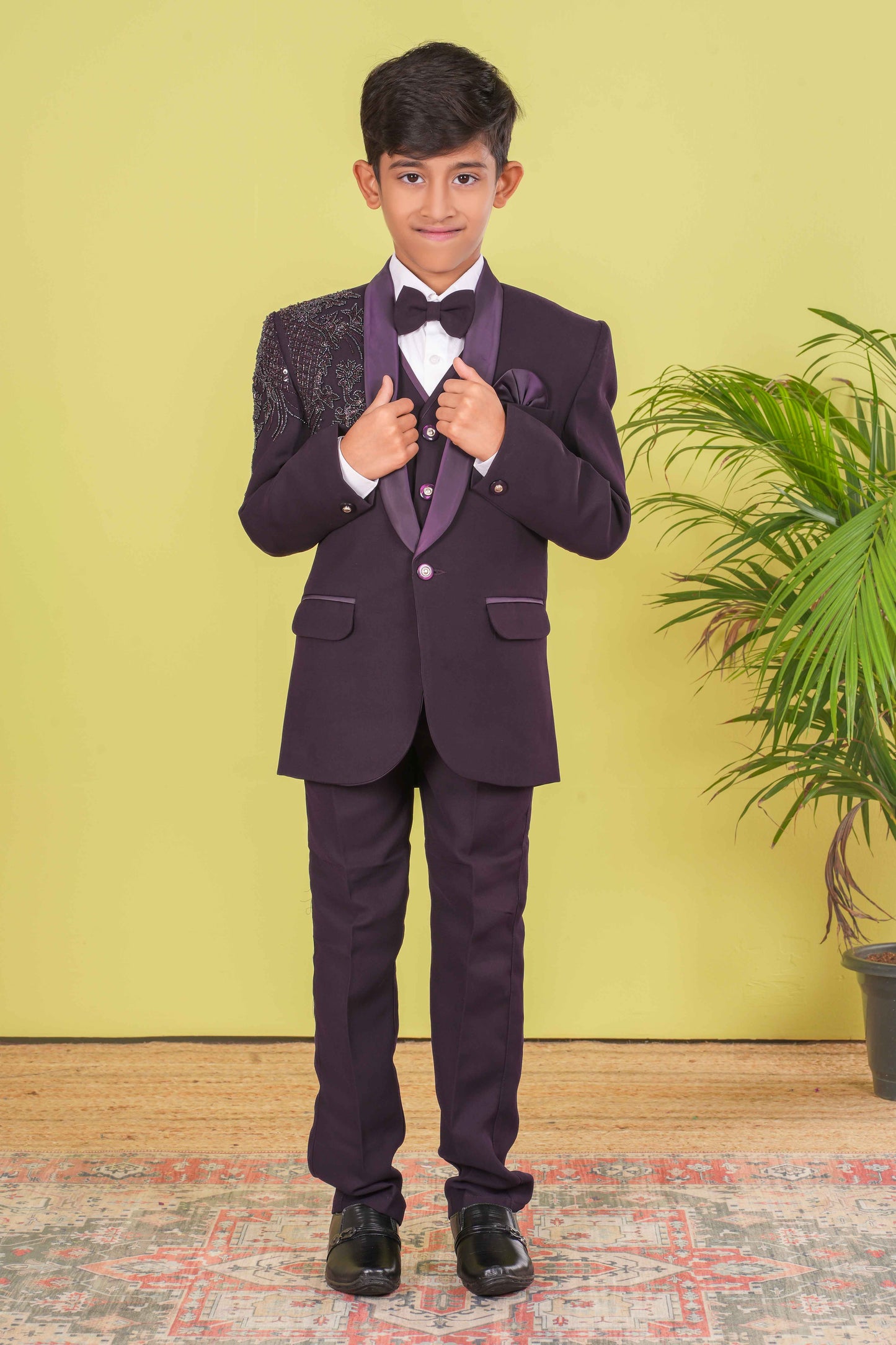 Boy's Designer Coat Suit Set