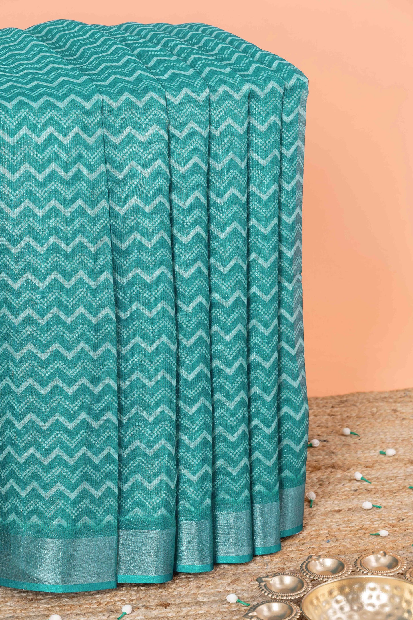 Green Linen Sarees