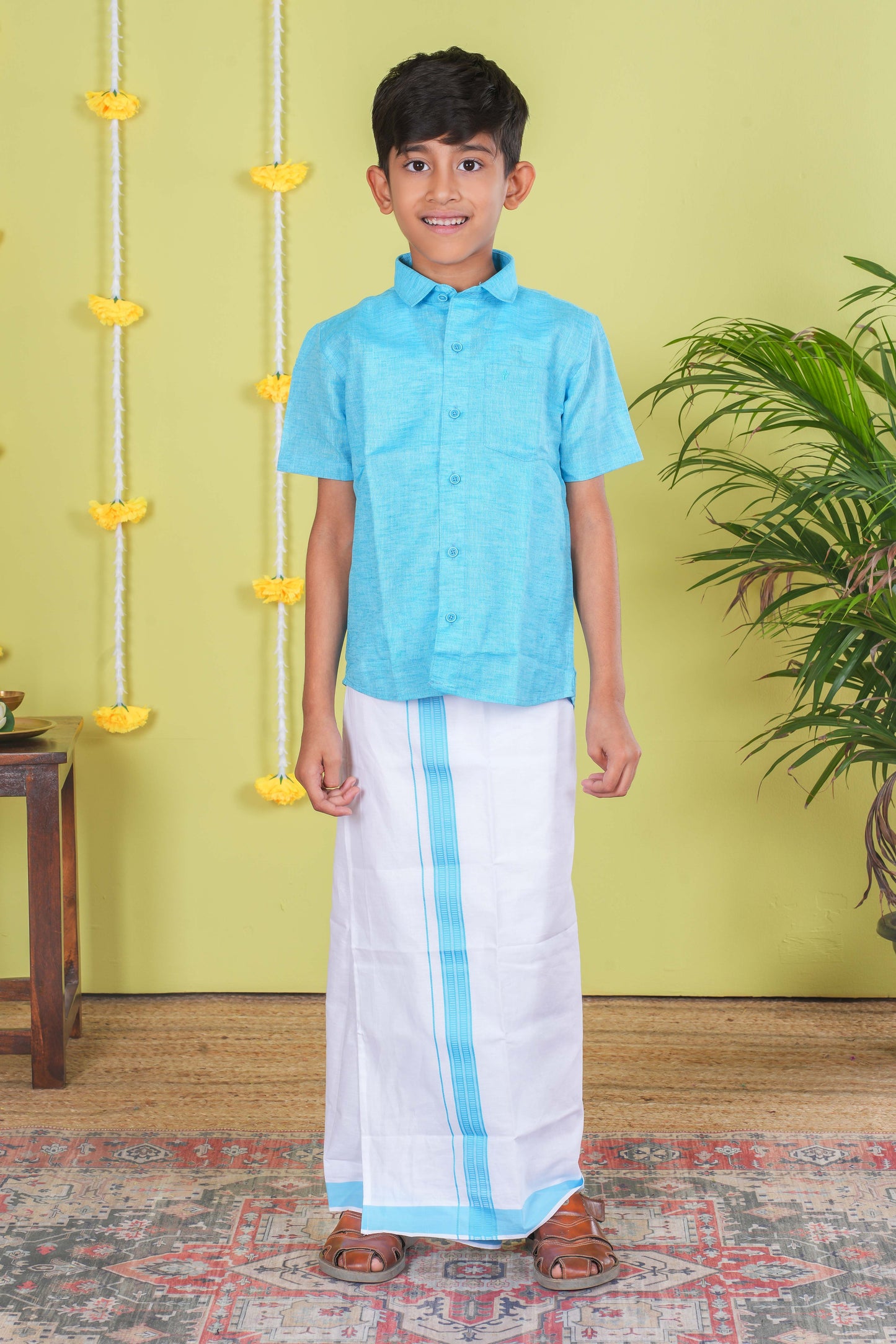 Boys Dhoti Shirt Set