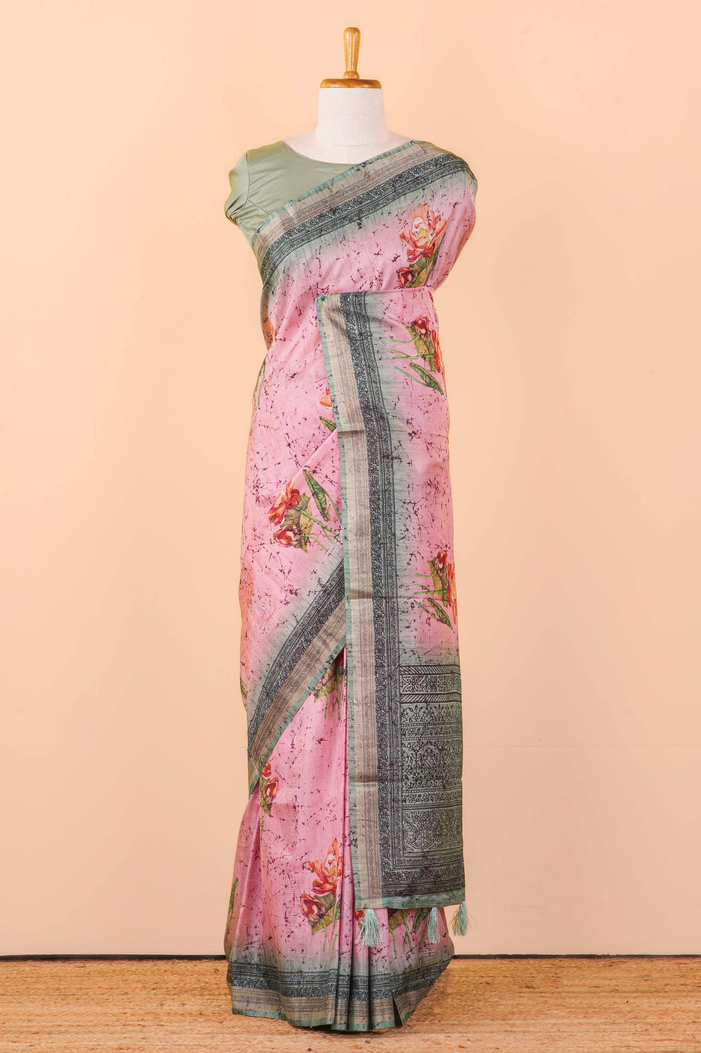 Matka tussar saree