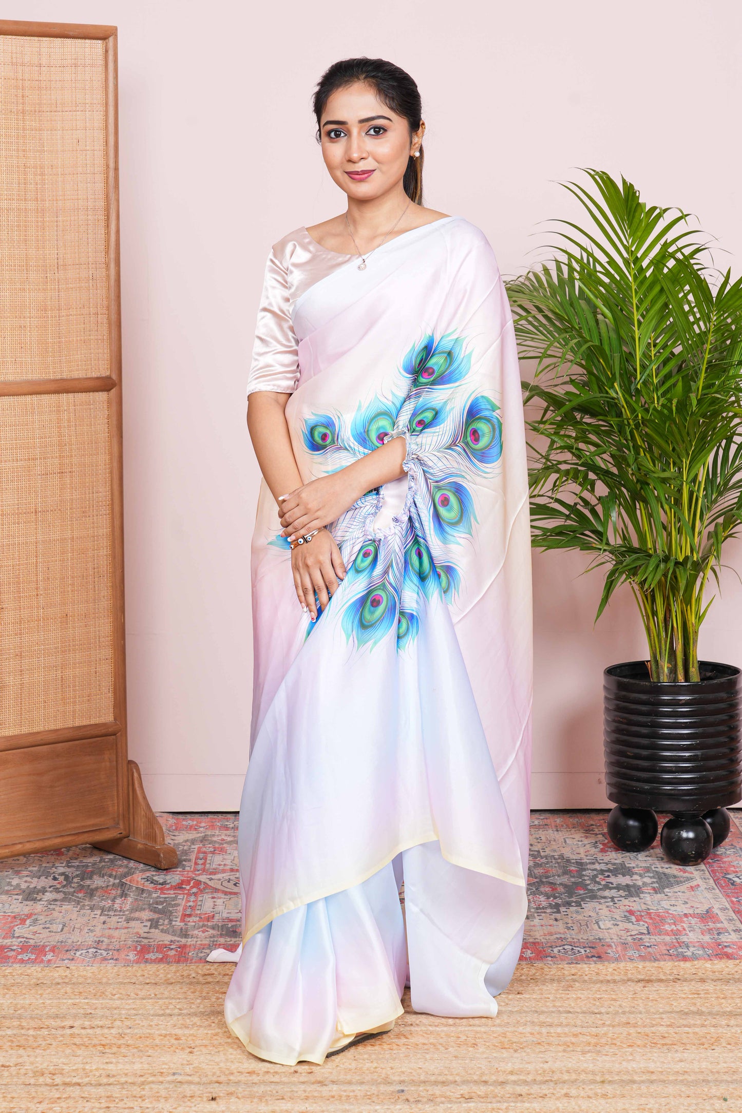 2 IN 1 KAFTAN SAREE WITH DIGITAL PRINT