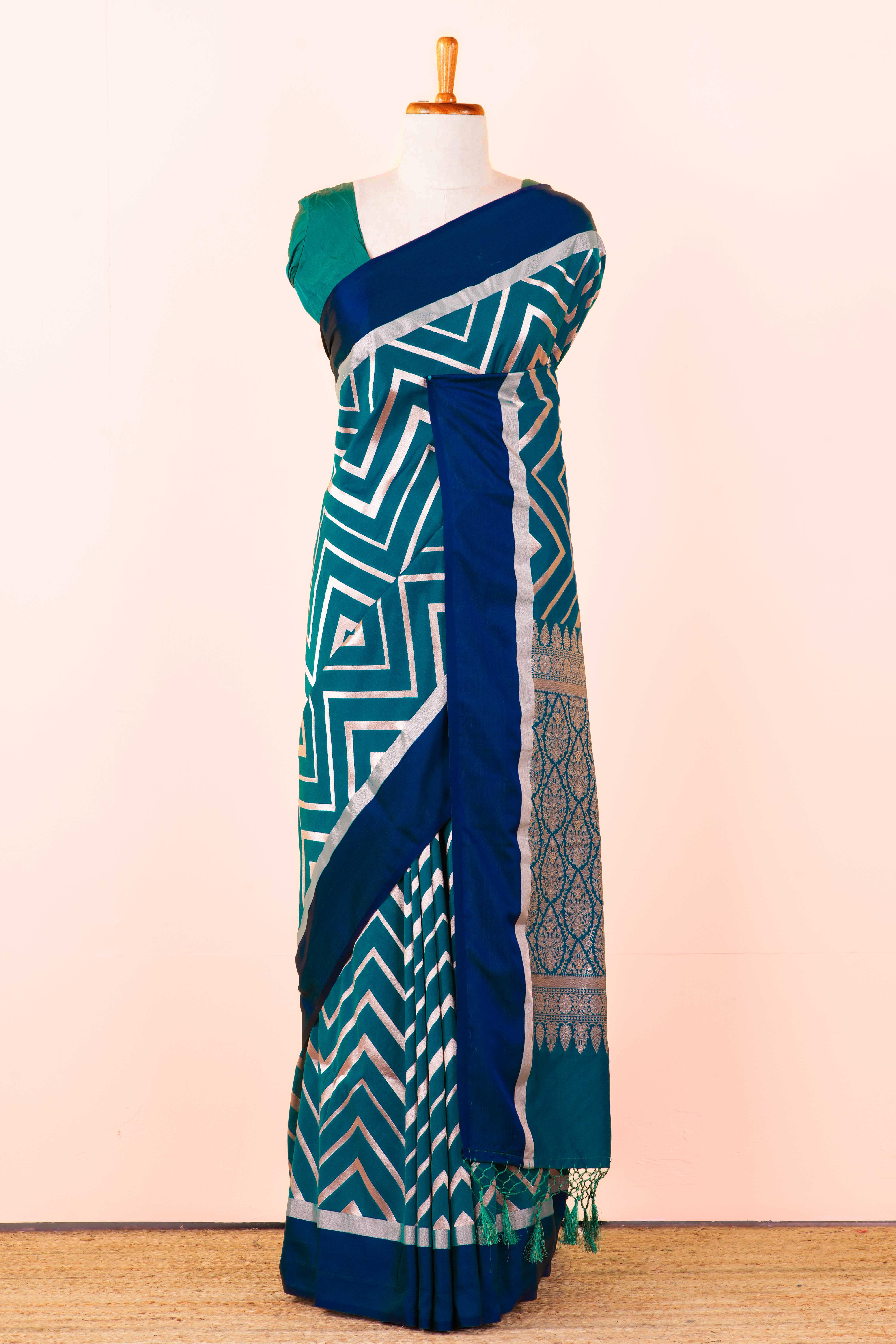 Blue Art Silk