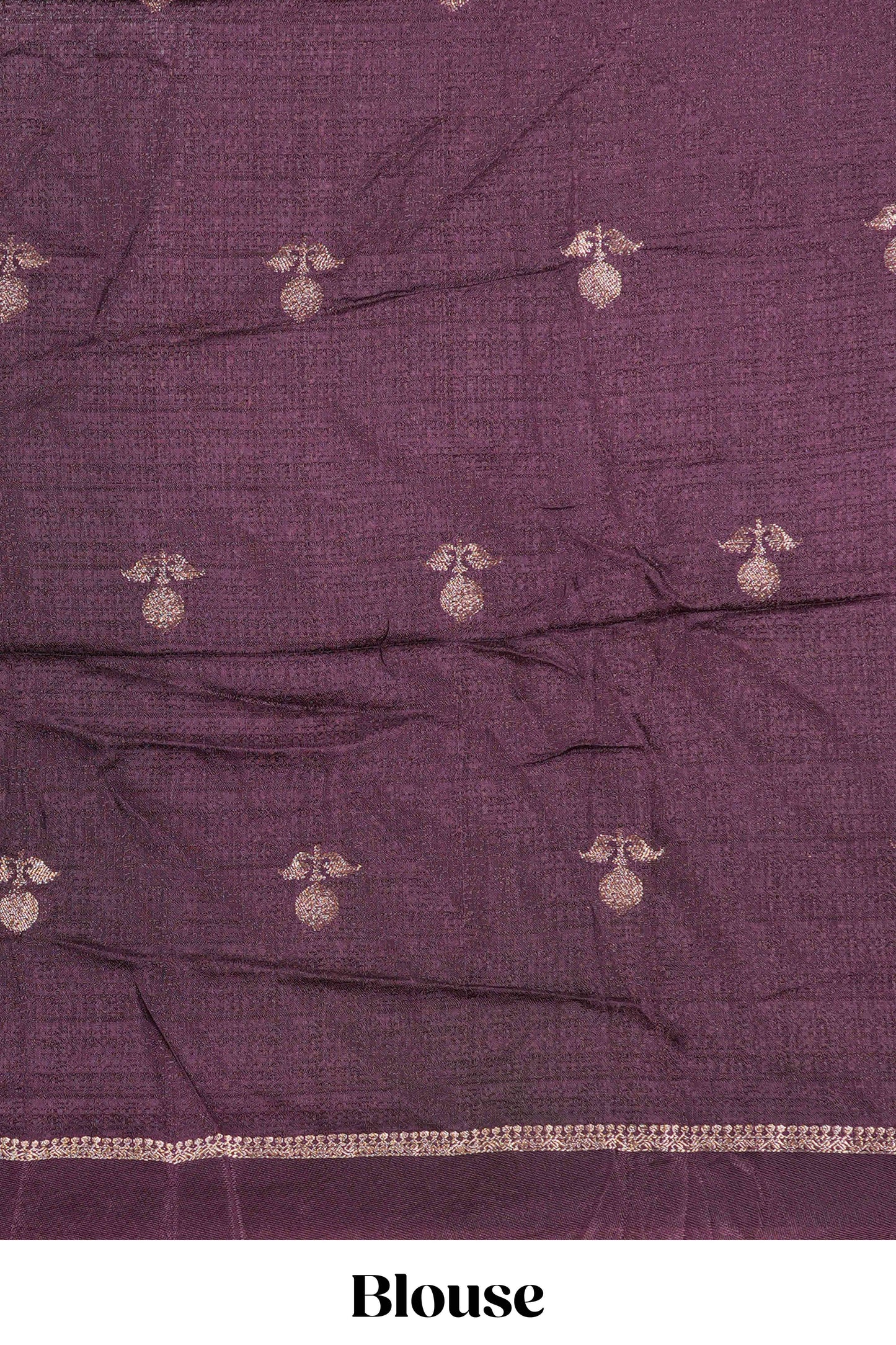 Grape wine khadi silk saree with all over zari butta and self border