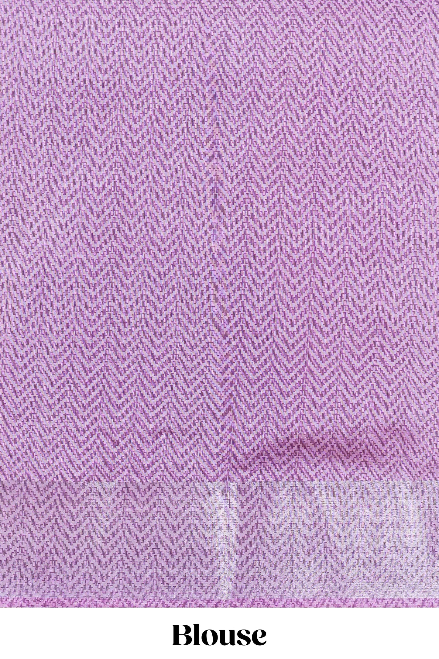 Purple warli print south cotton saree with contrast zari border and blouse