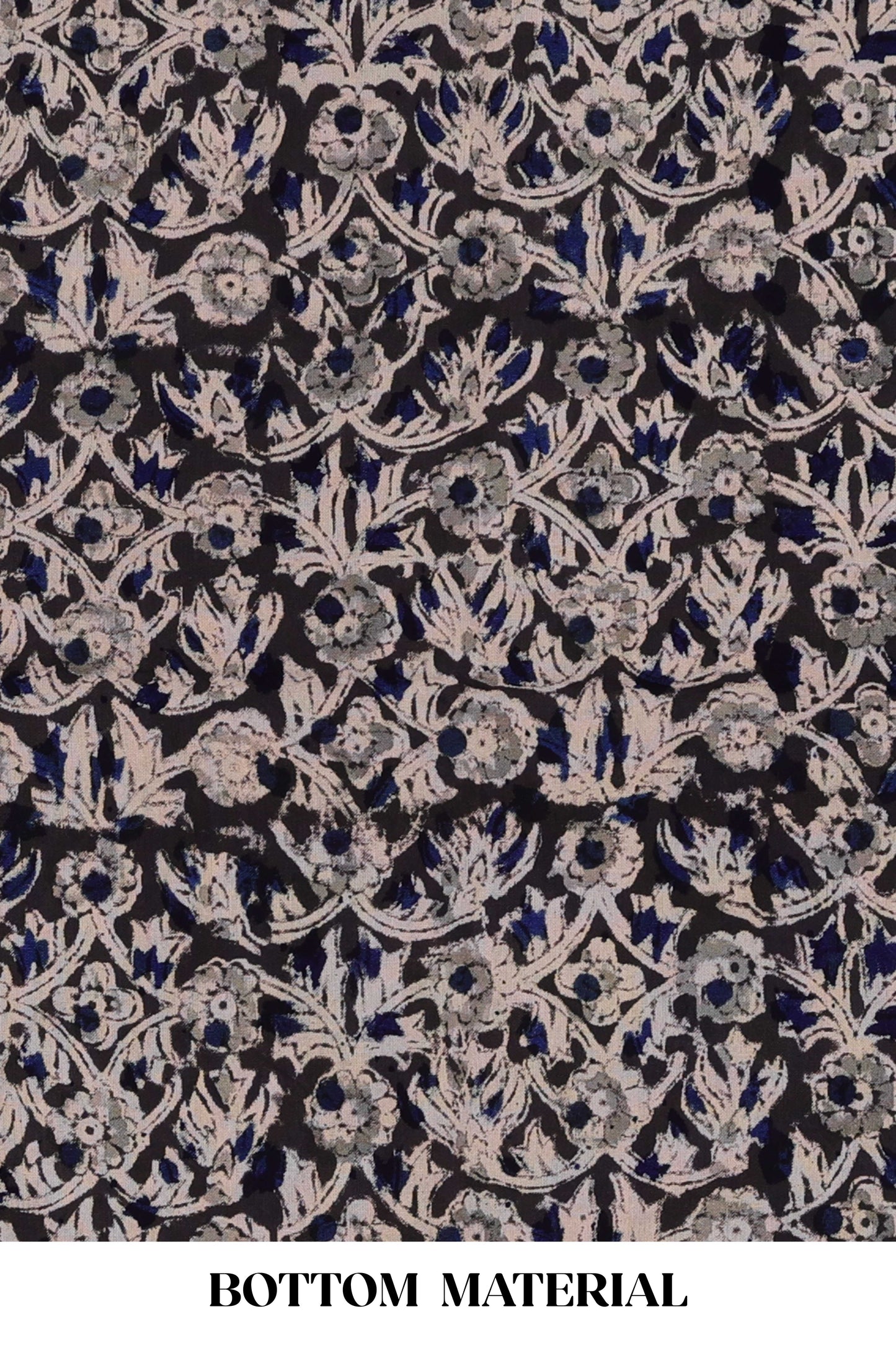 Pink plain cotton chudidhar material with kalamkari style bottom and dupatta