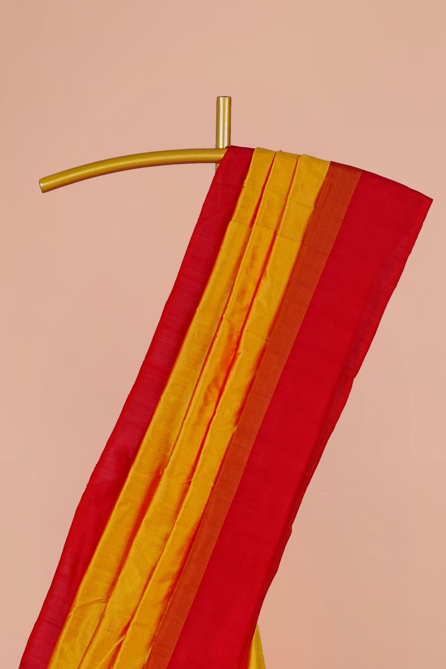 Yellow & Red Contrast Border Pure Pochampally Ikkat Silk Saree with Traditional Weave – ₹9,900