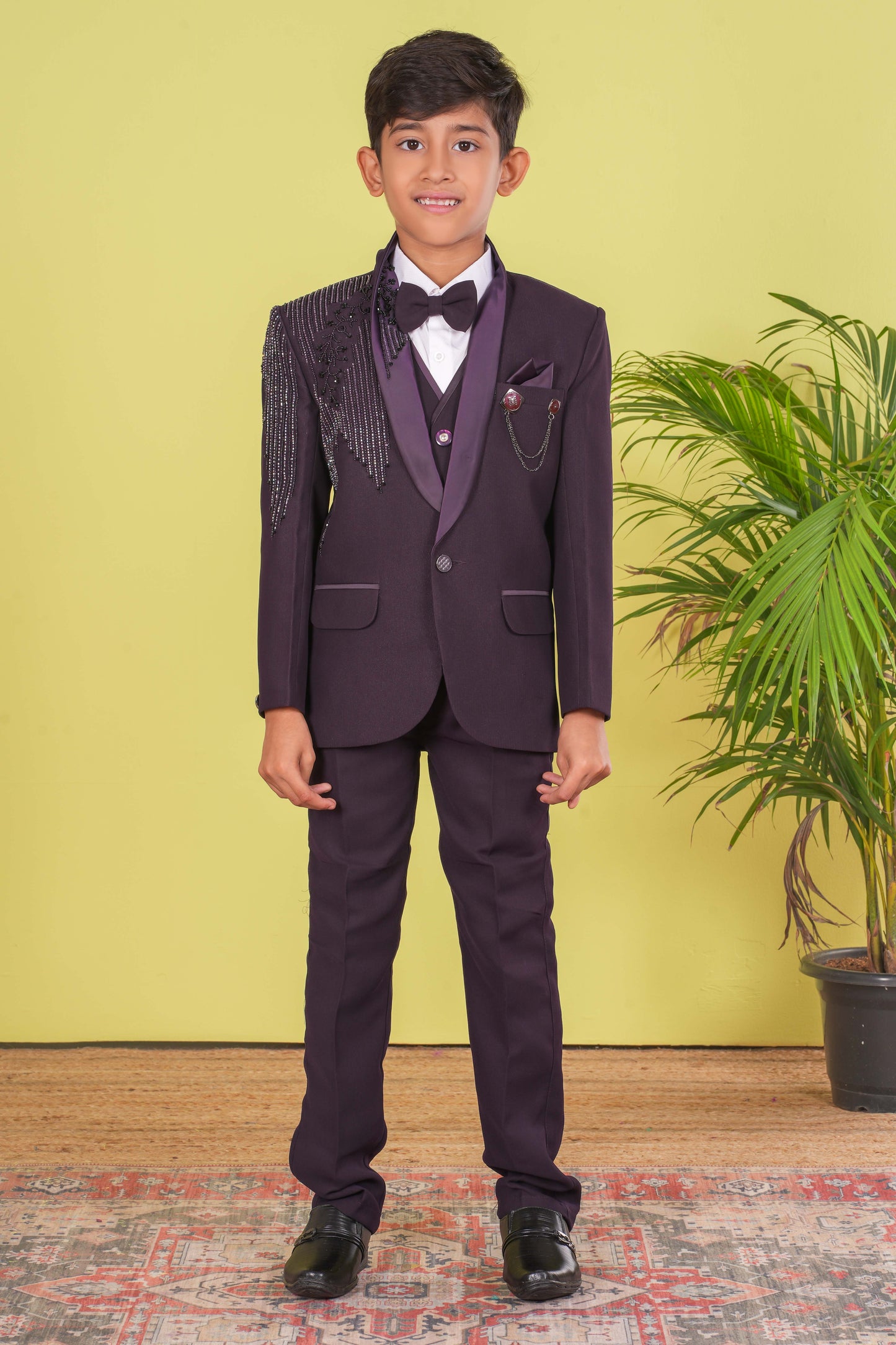 Boy's Designer Coat Suit Set