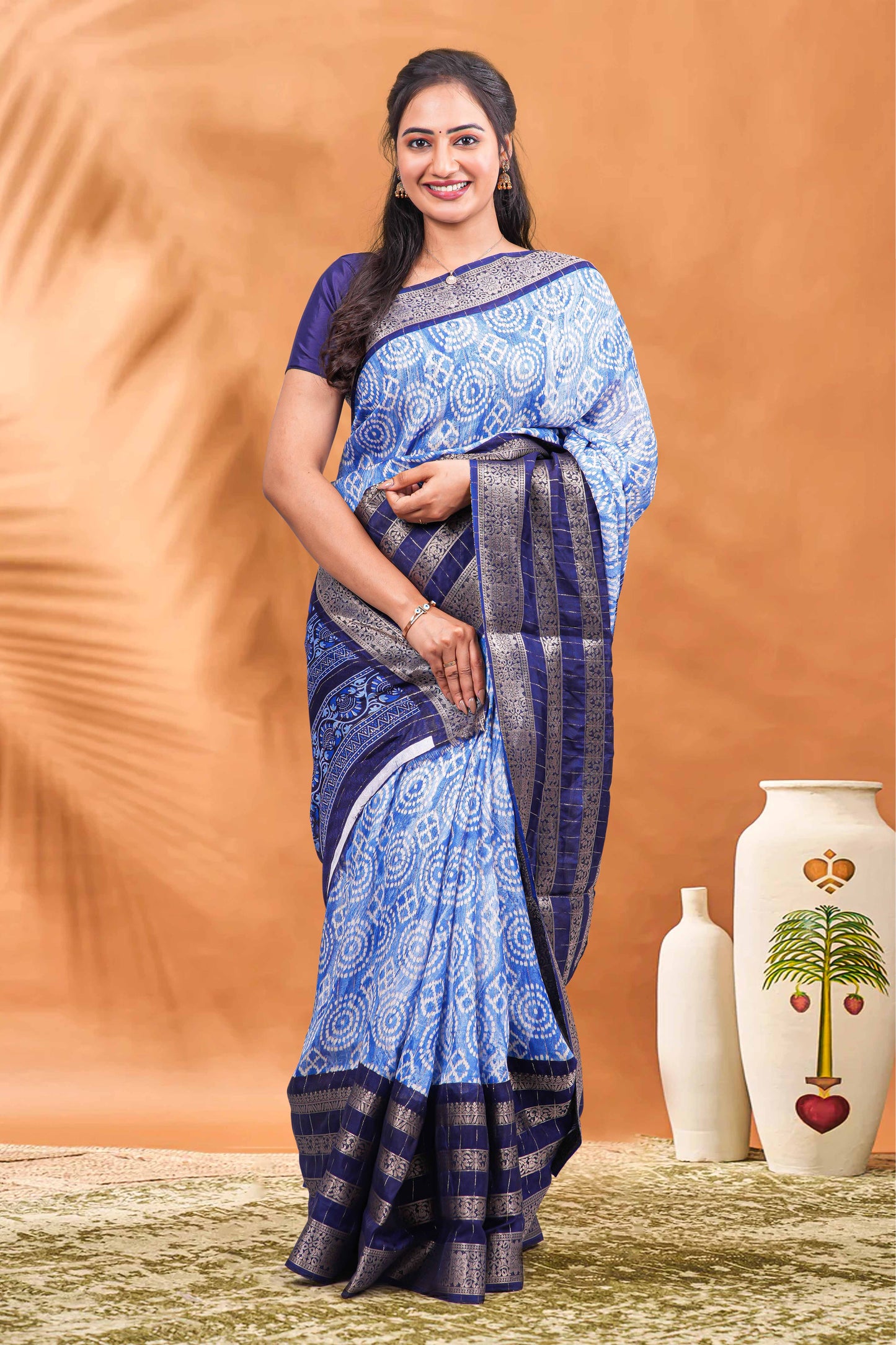 Blue Dola Silk