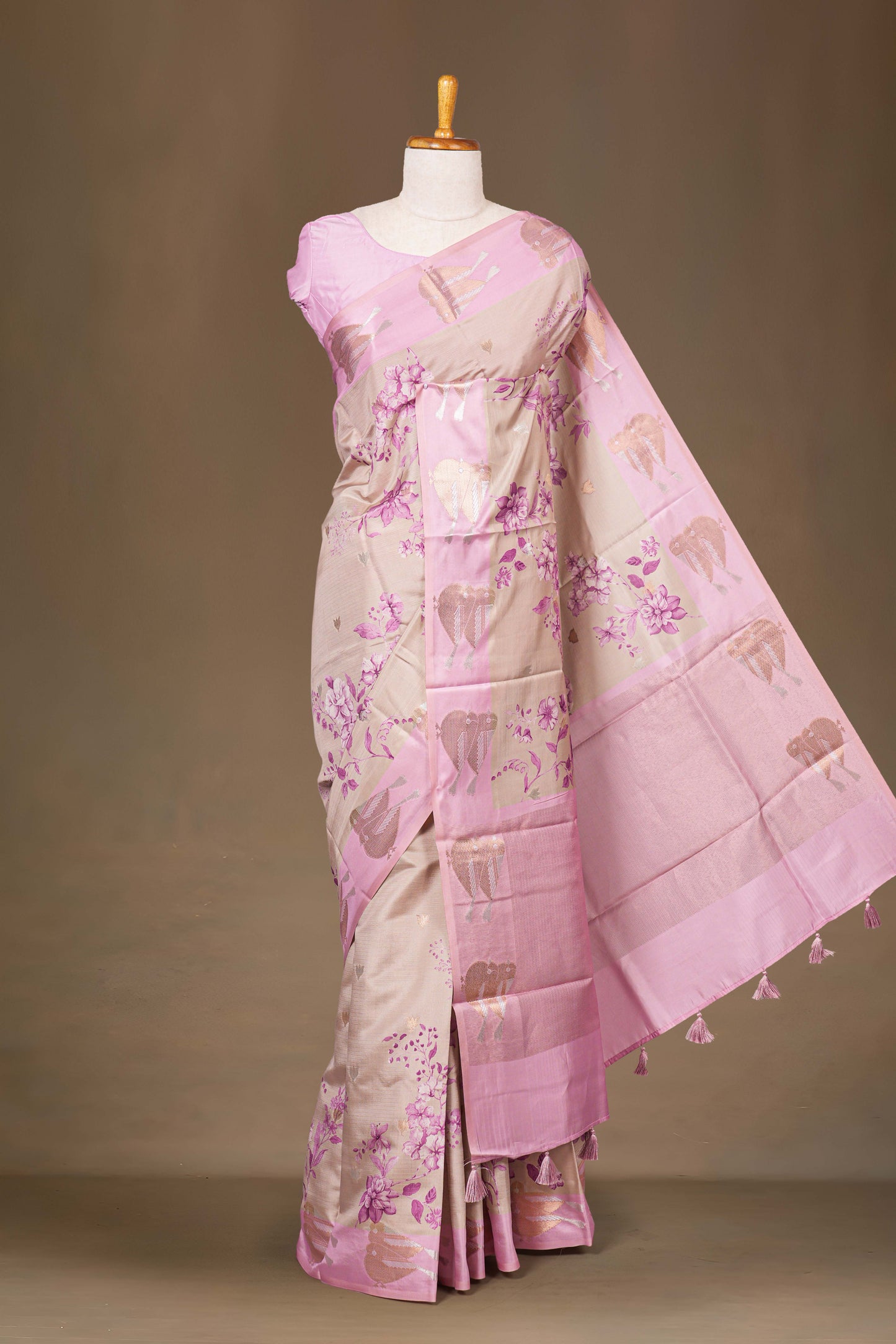 Satin Crepe Saree