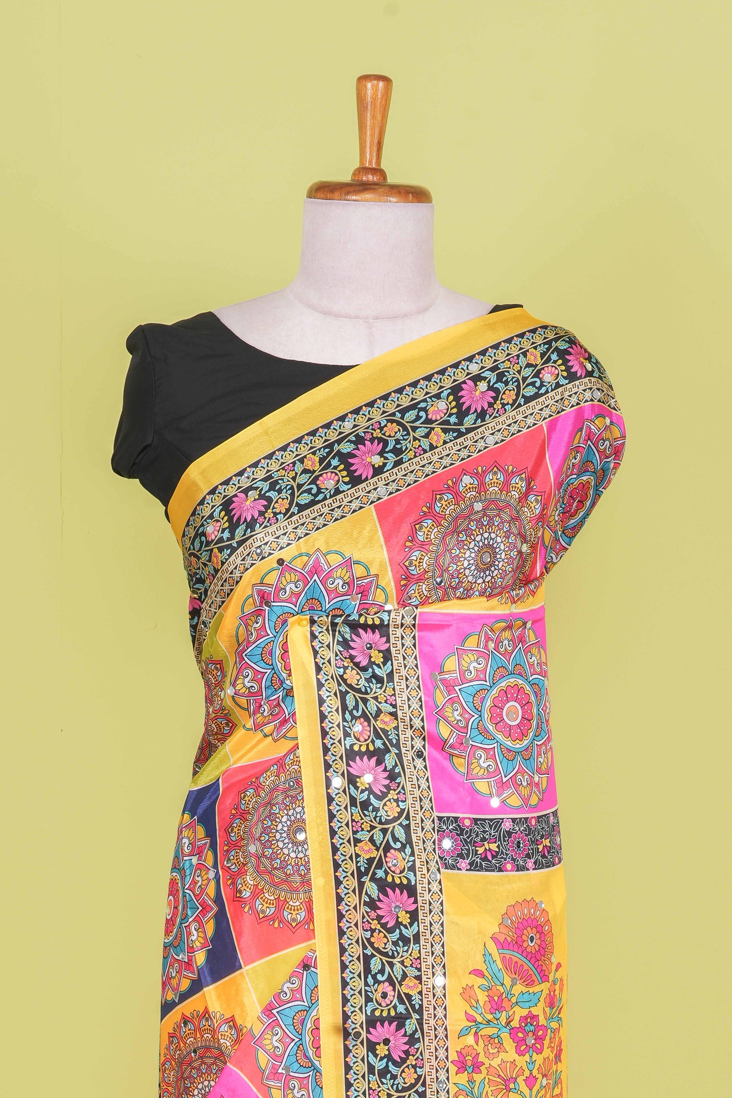 Rajasthani Mirror Work Saree