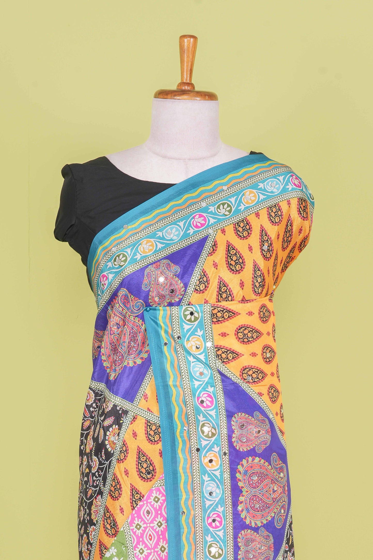 Rajasthani Mirror Work Saree