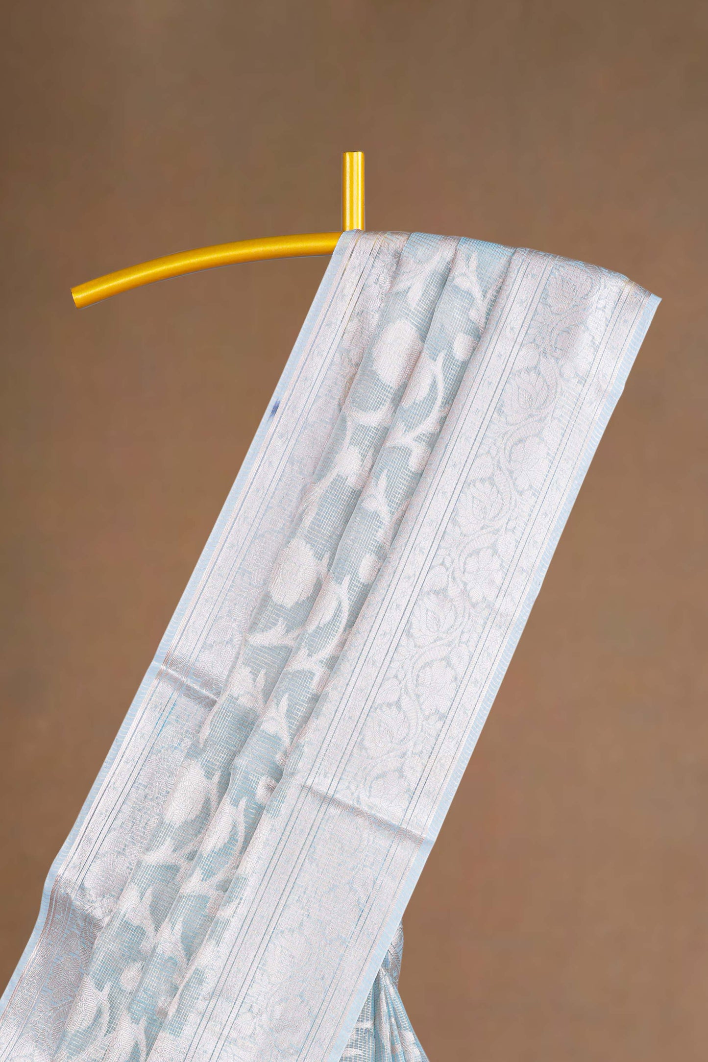 LIGHT BLUE TISSUE KOTA SAREE