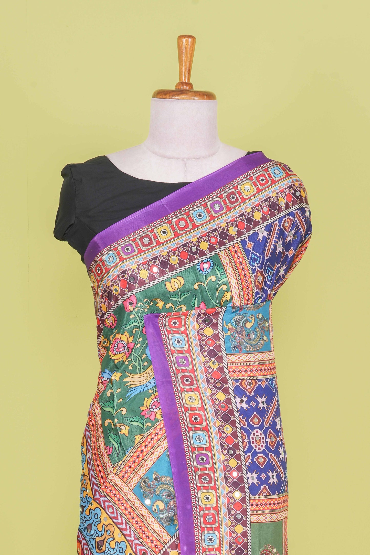 Rajasthani Mirror Work Saree
