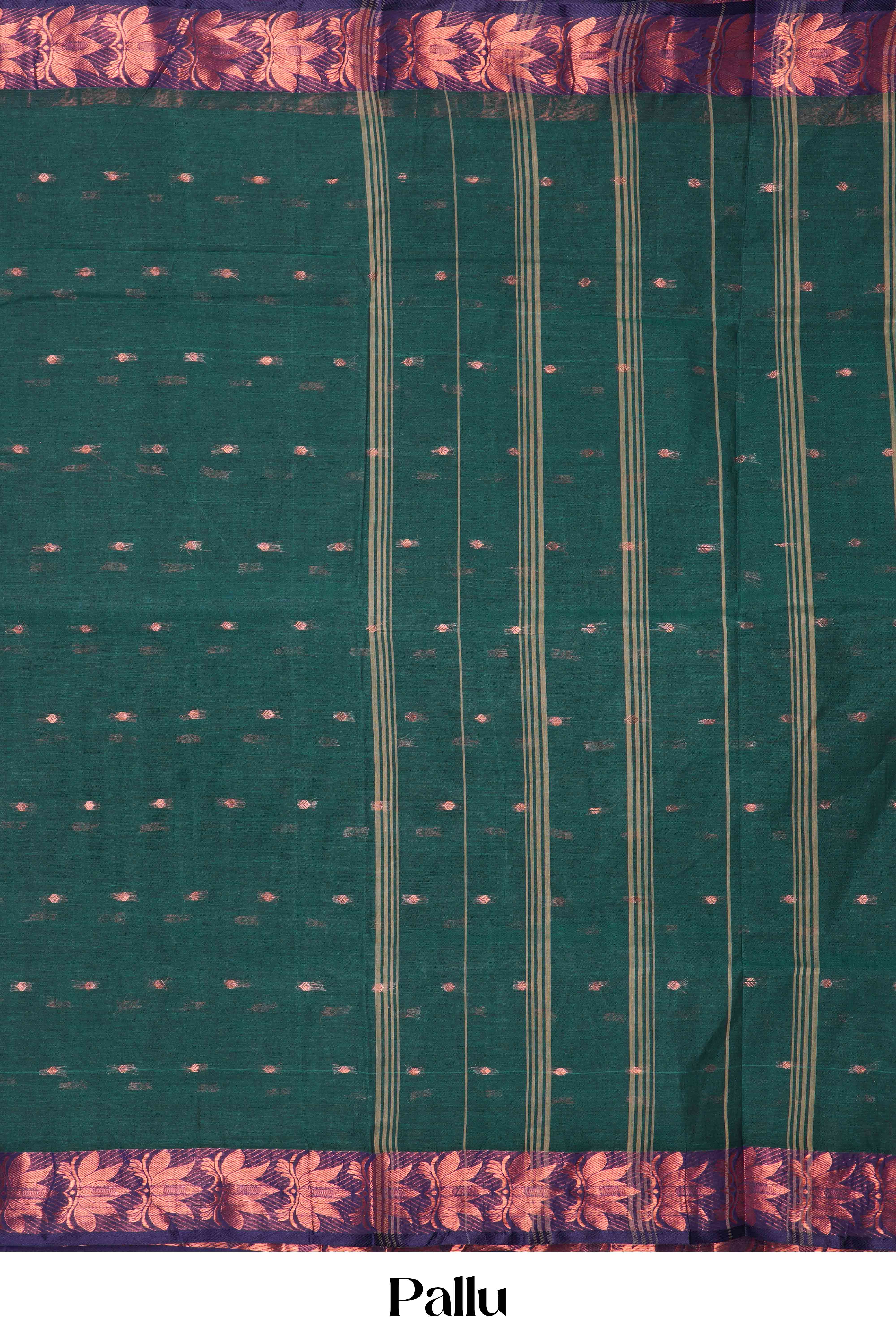 Bengal Cotton Thread Butta With Copper Border