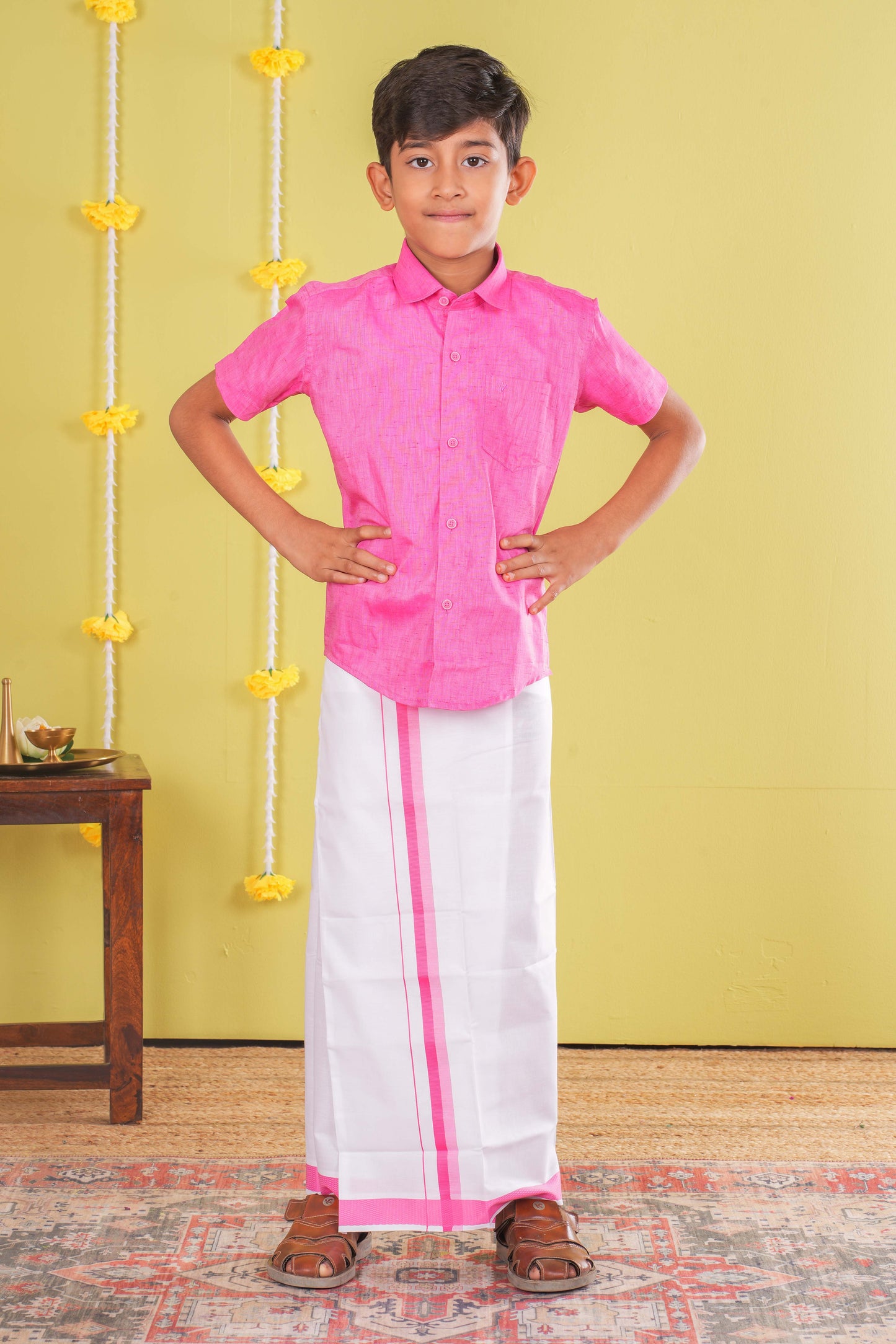 Boy's Dhoti Shirt Set