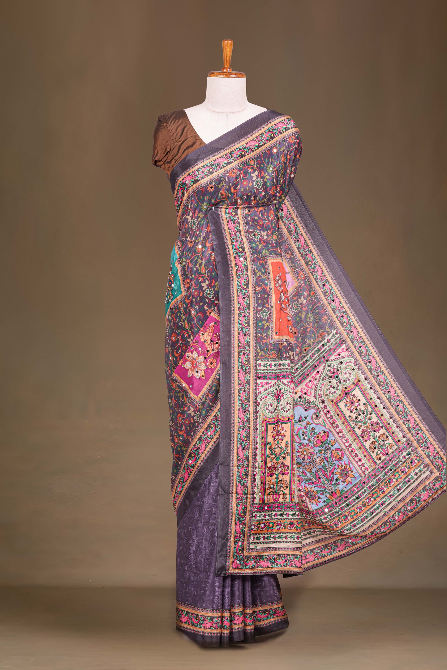 Rajasthani Mirror Work Saree