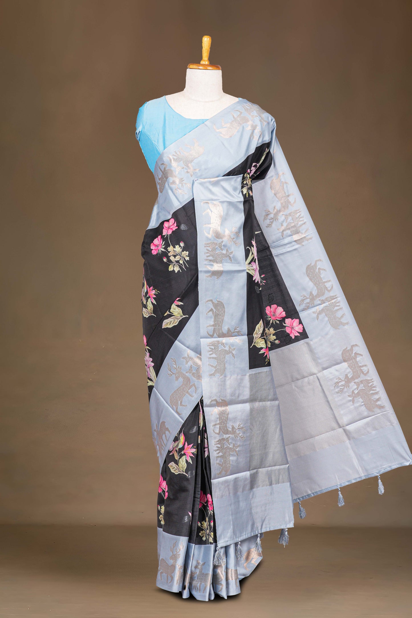Satin Crepe Saree