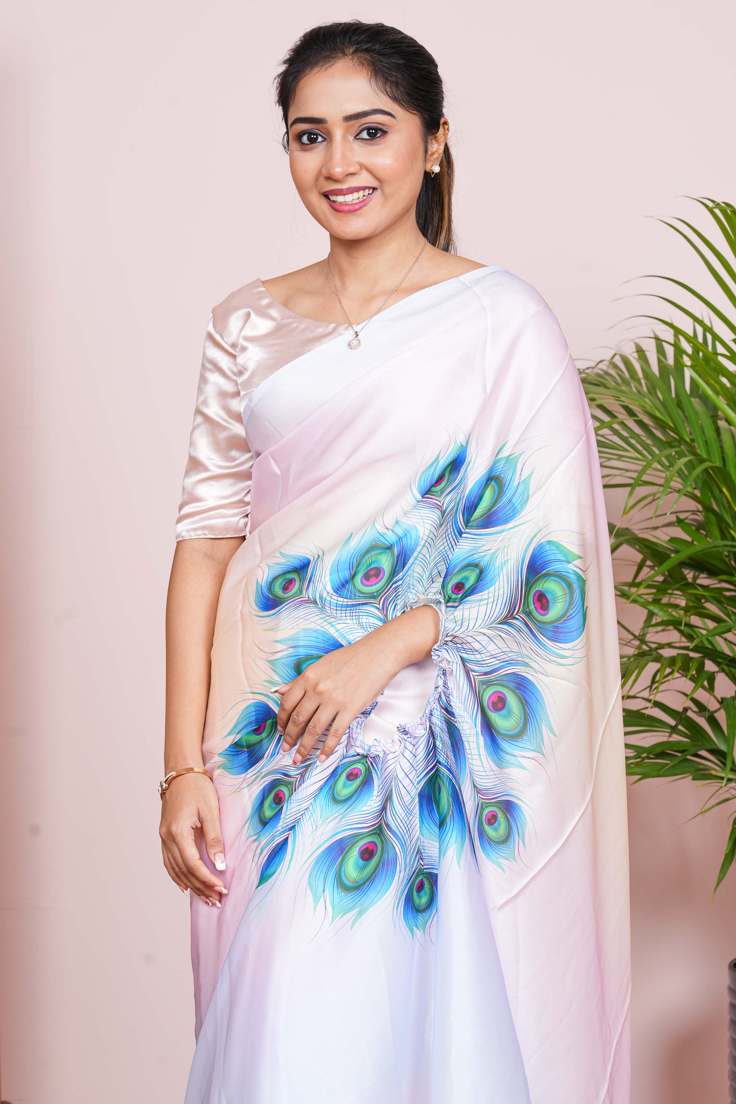 KAFTAN SAREE WITH MULTICOLOR DIGITAL PRINT