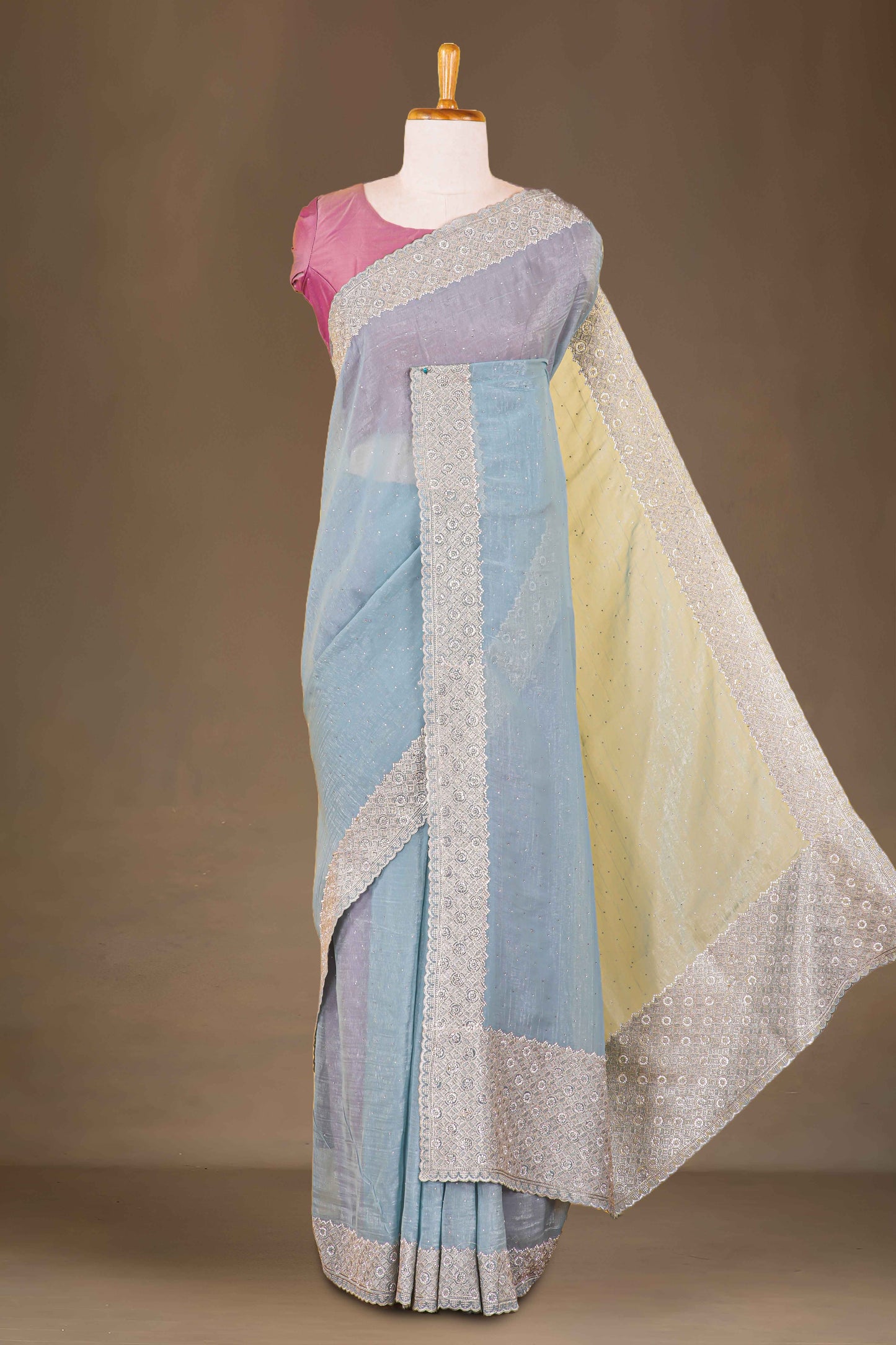 blue crunchy silk