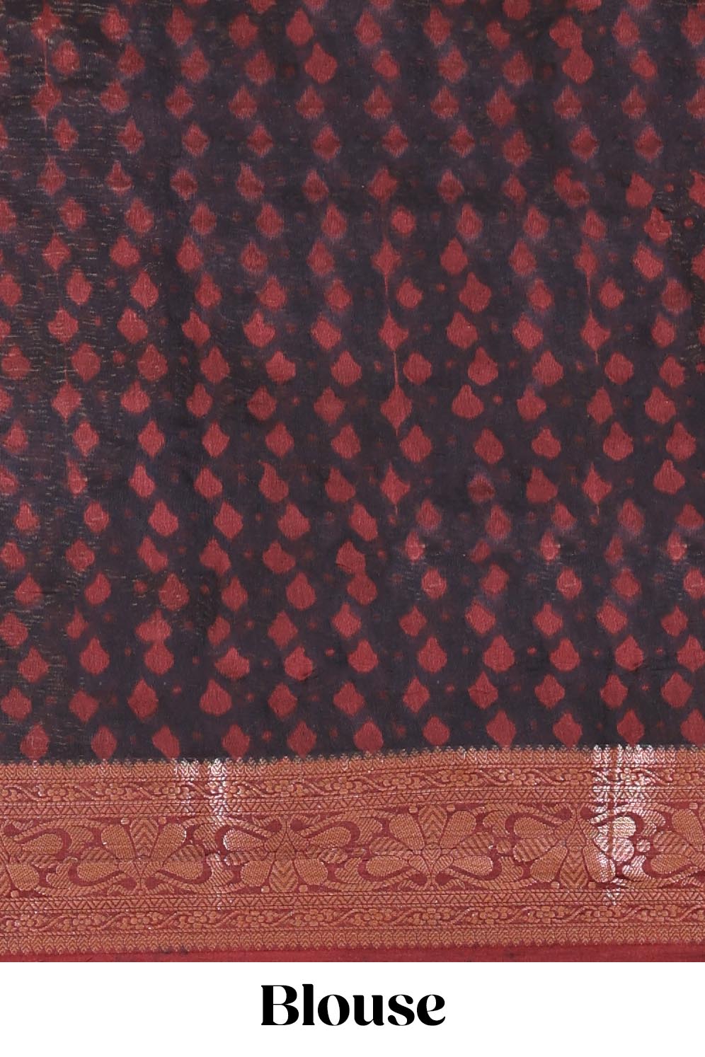 Cream chanderi cotton saree with floral vines, contrast zari border and striped pallu