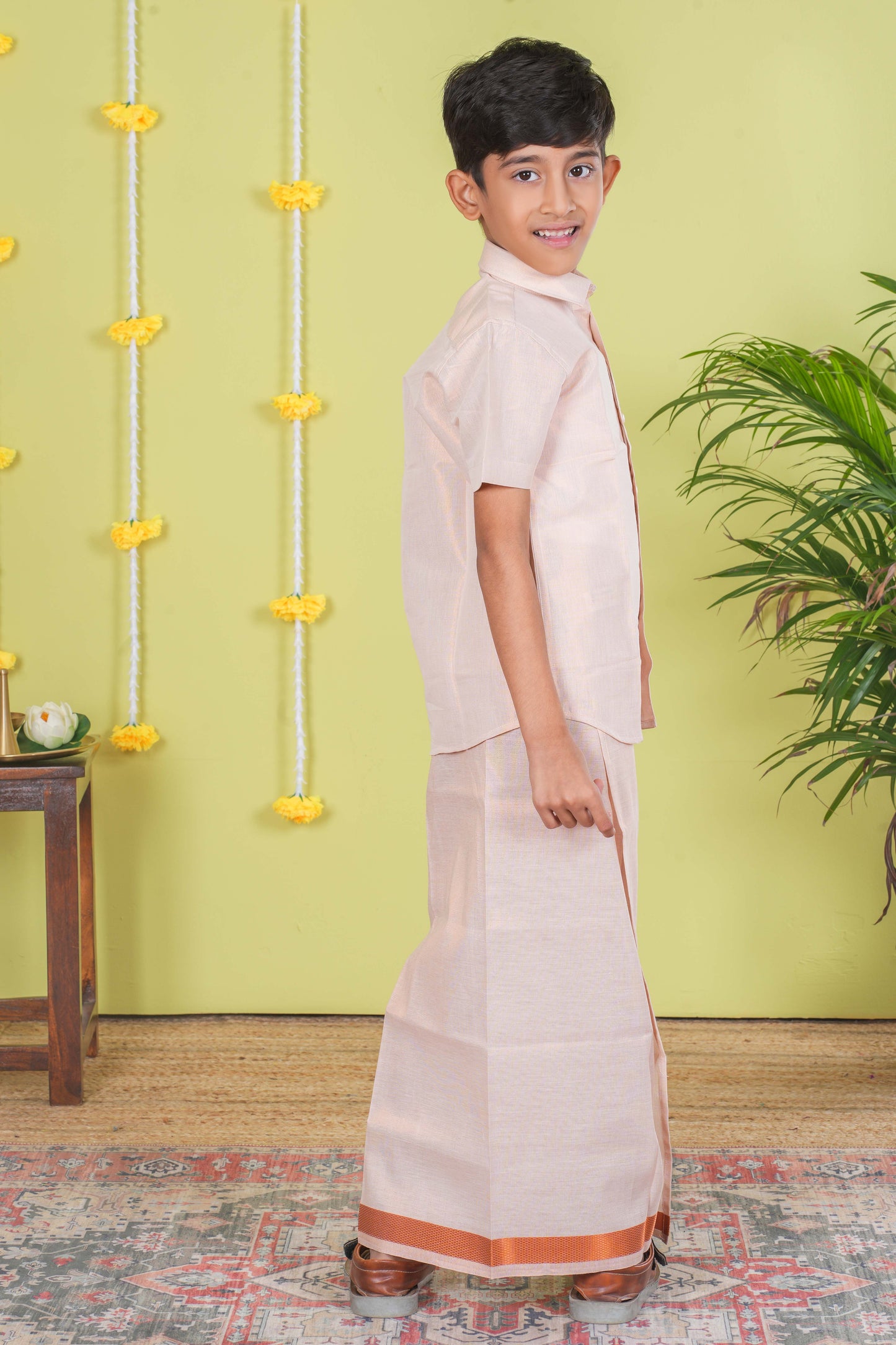 Boy's Dhoti Shirt Set