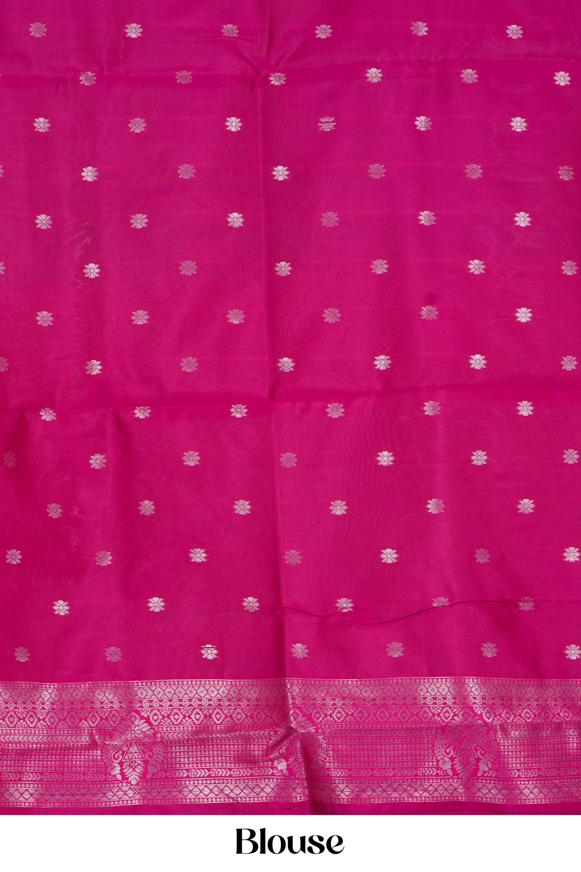 green lichi silk with pink blouse