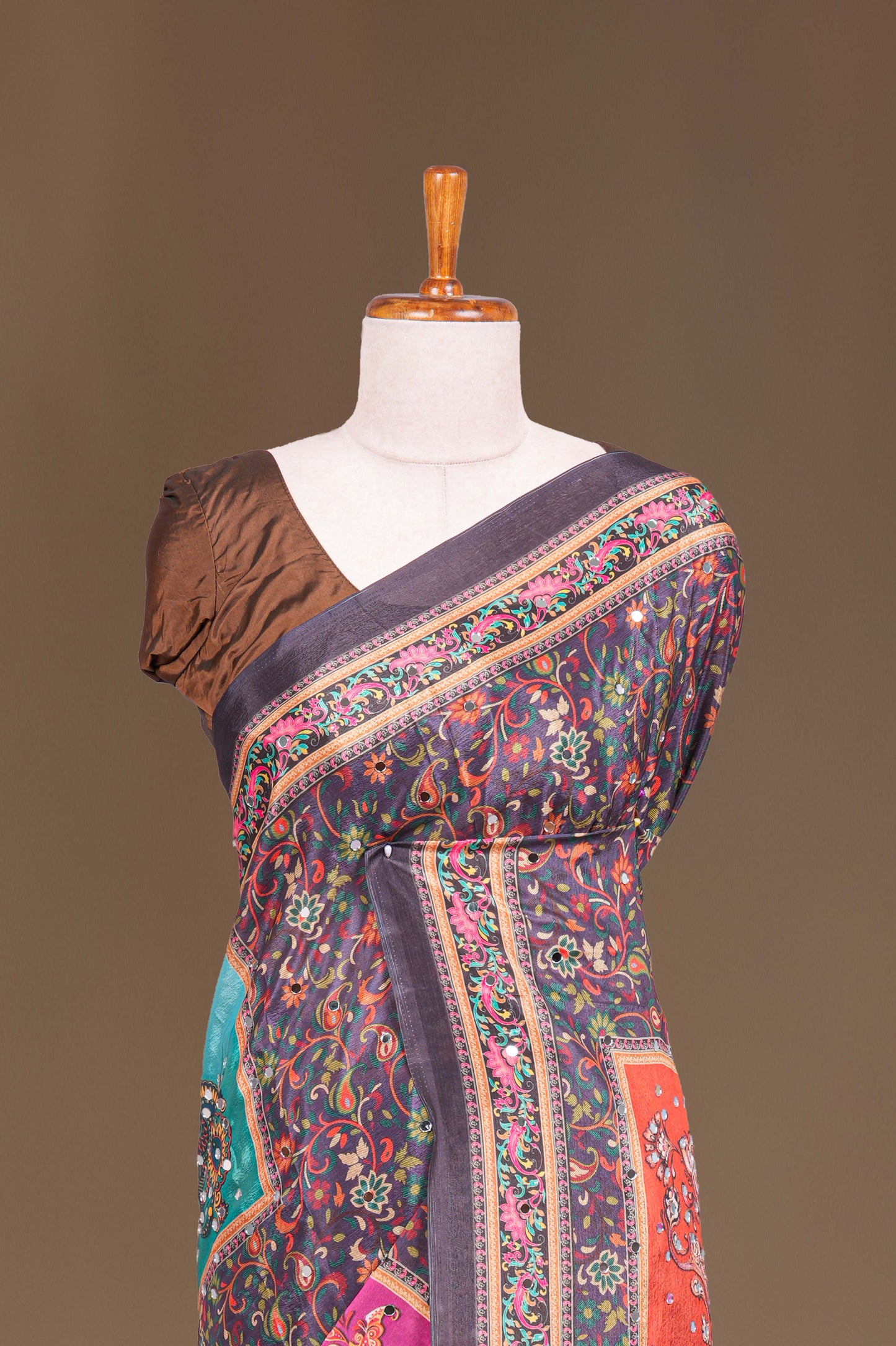Rajasthani Mirror Work Saree