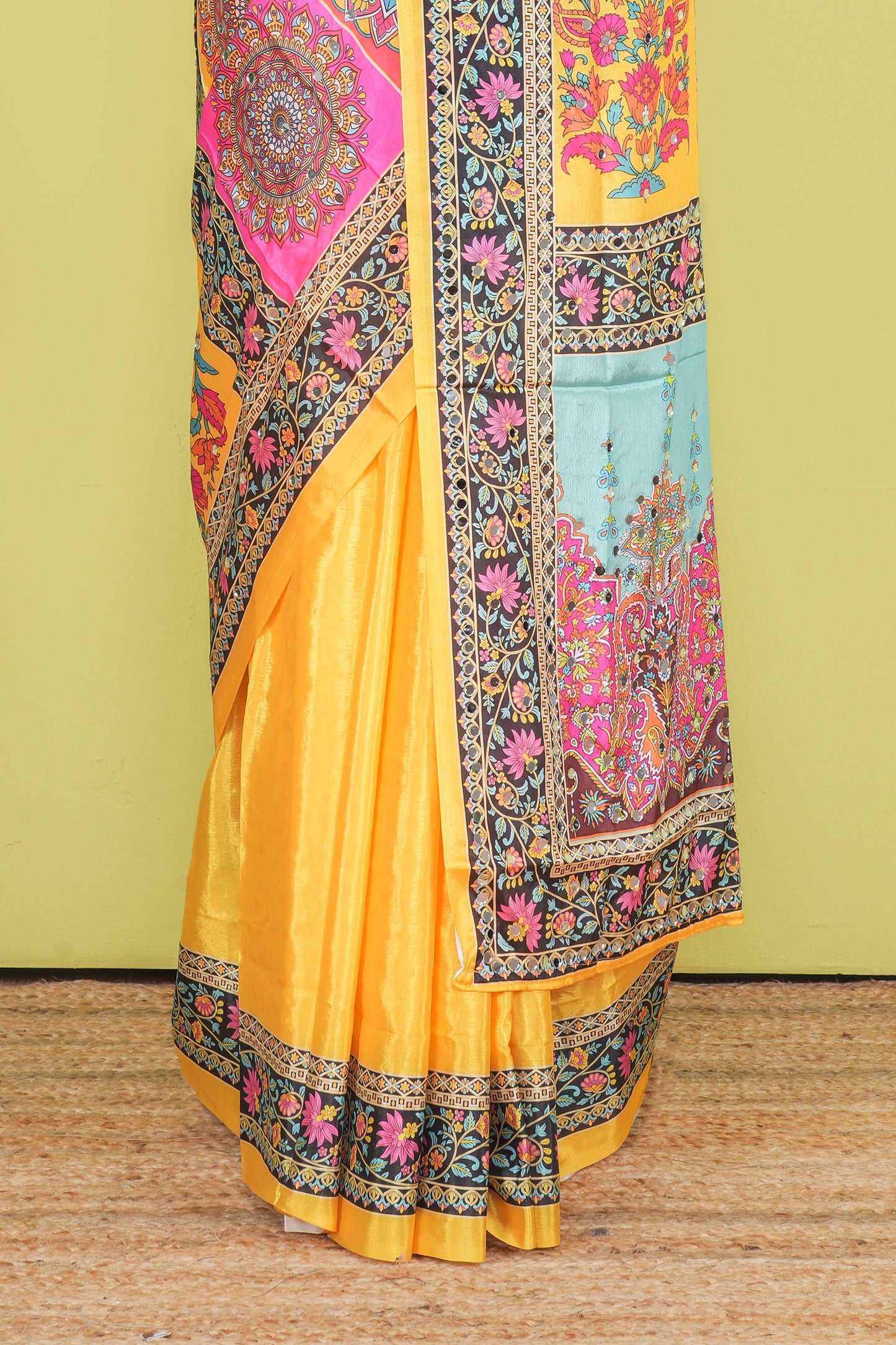 Rajasthani Mirror Work Saree
