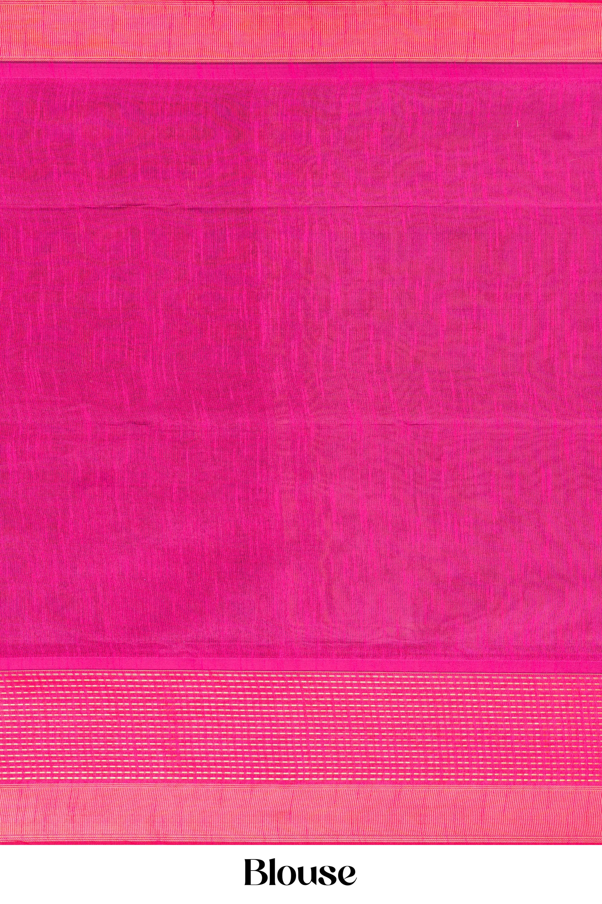 tussar saree with contrast pallu and blouse