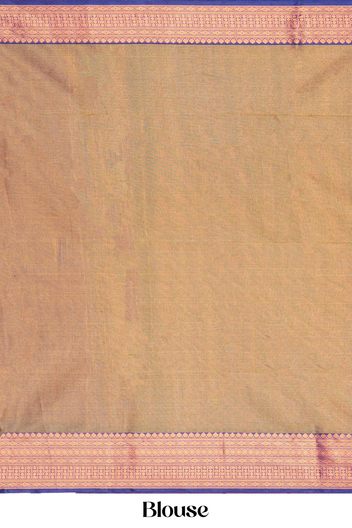 Beige saree with a pink border