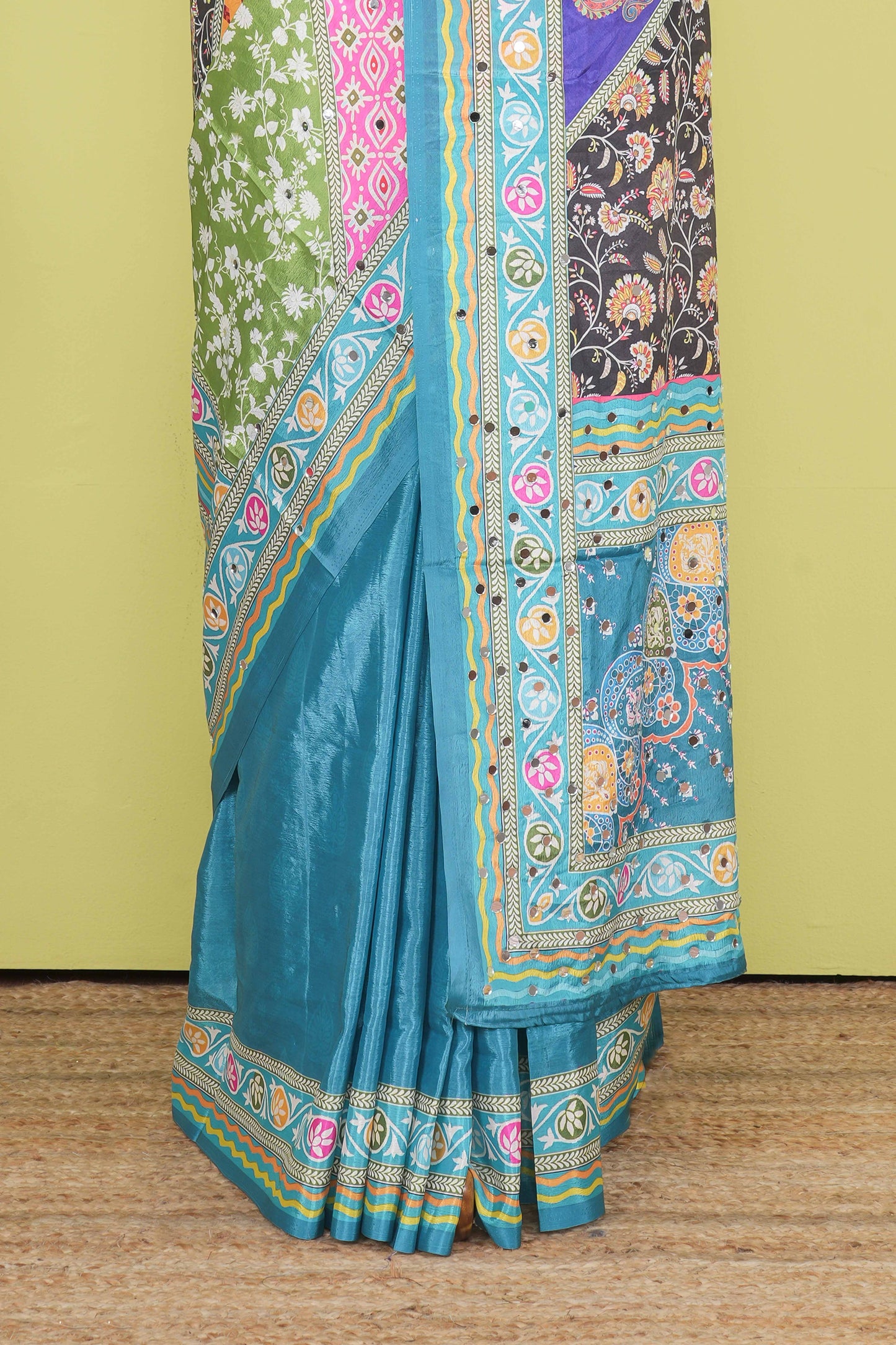 Rajasthani Mirror Work Saree