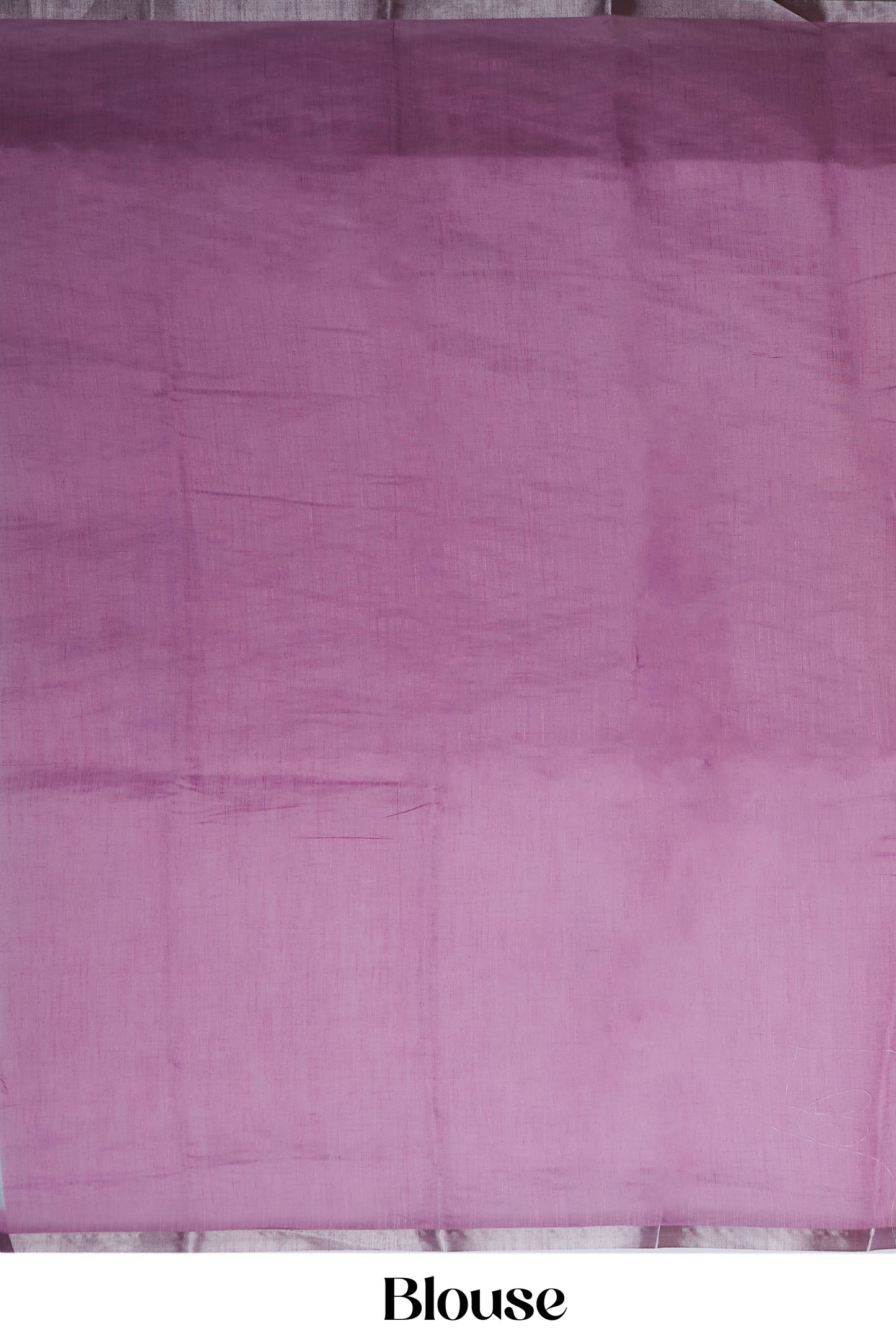 Blue Linen Digital Print With Zari Border