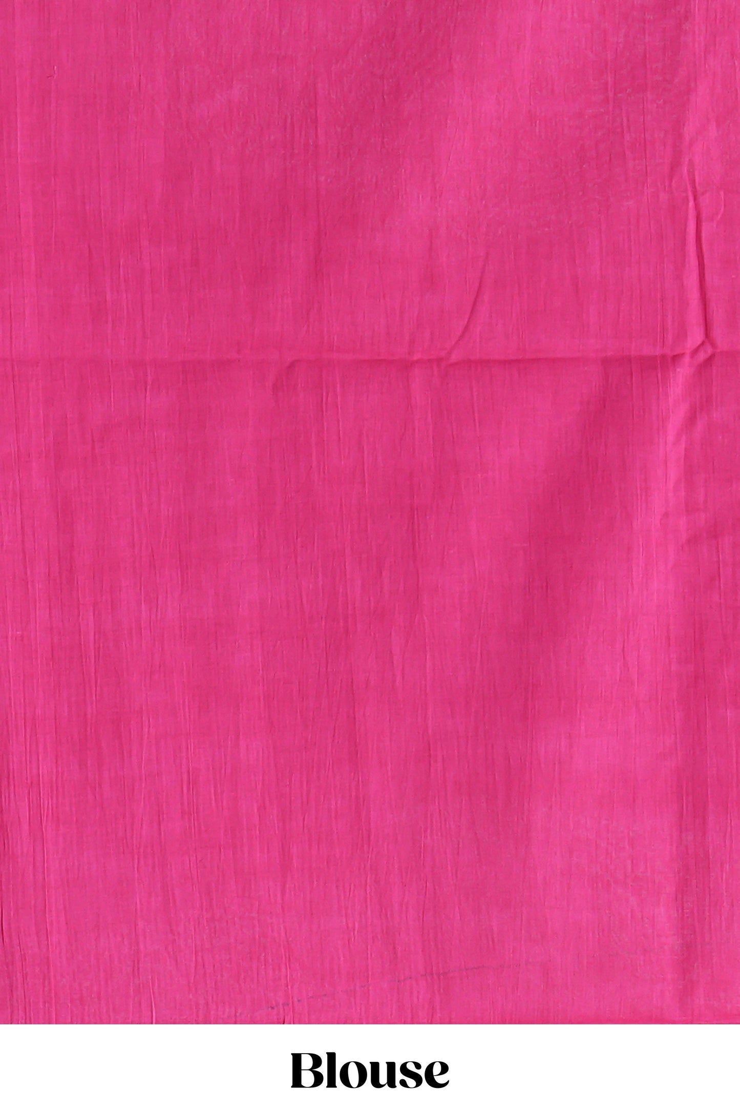 Pink plain mul mul cotton saree with self border and matching blouse