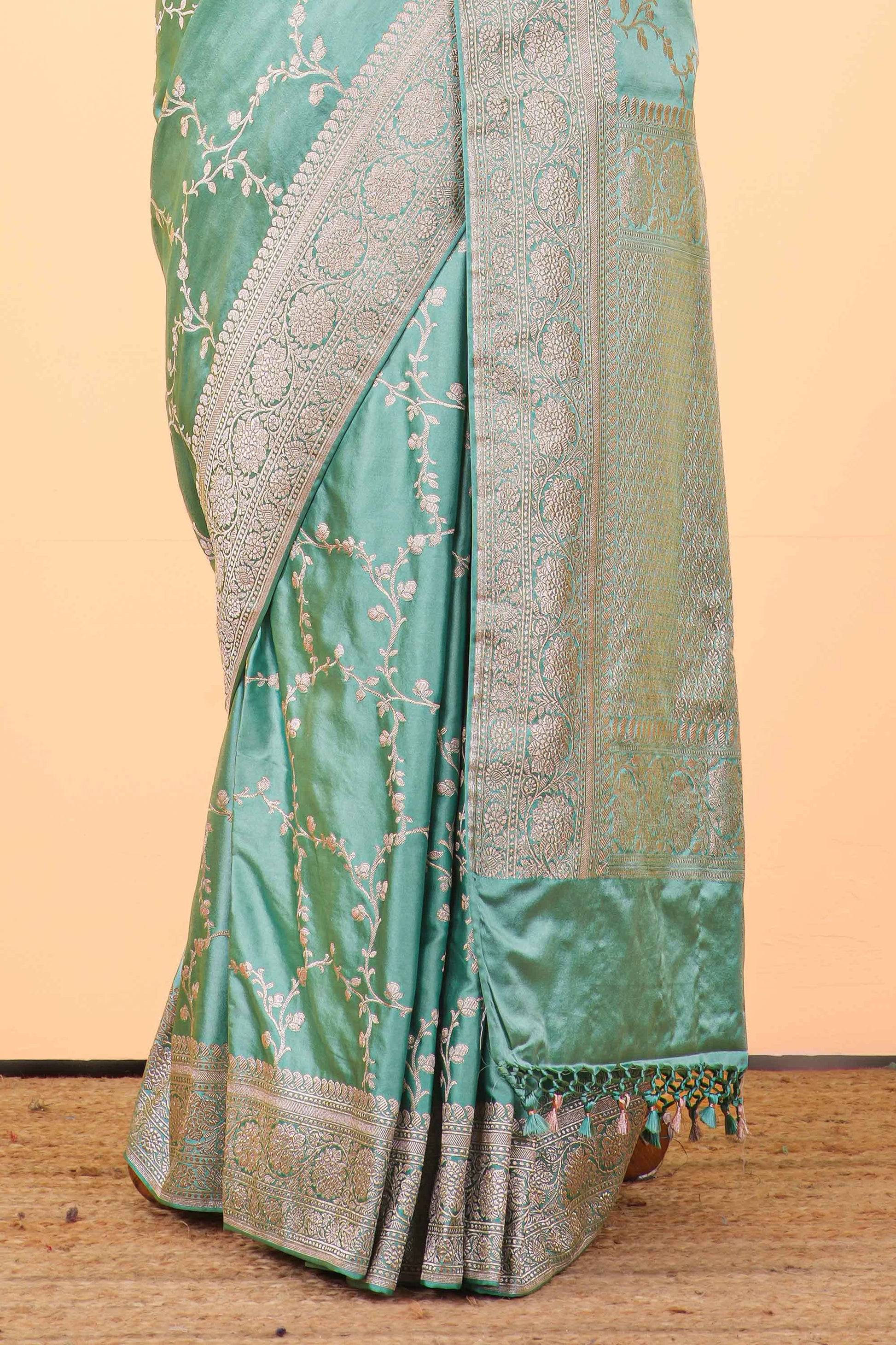 pastel art silk saree