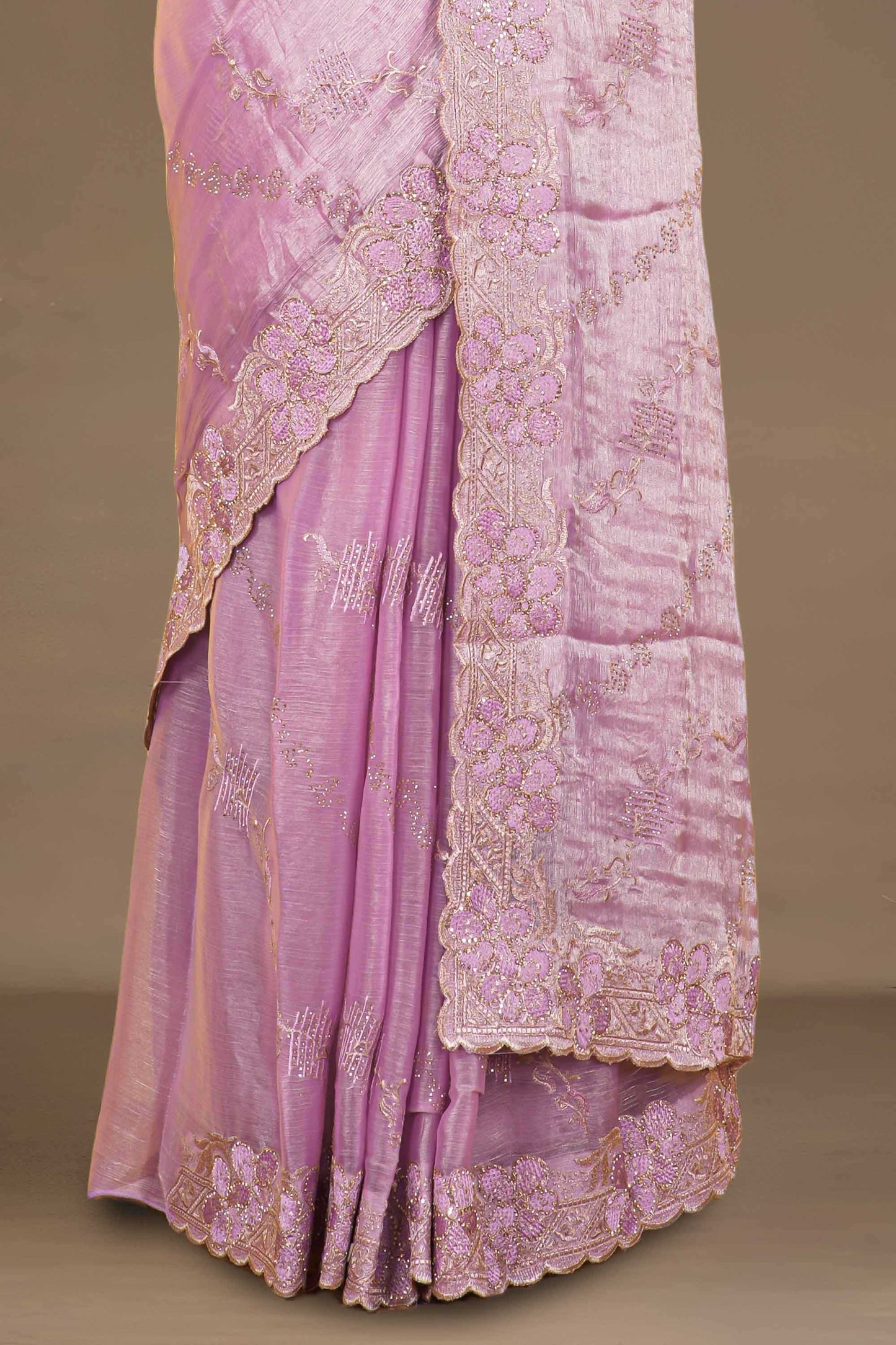 baby pink saree