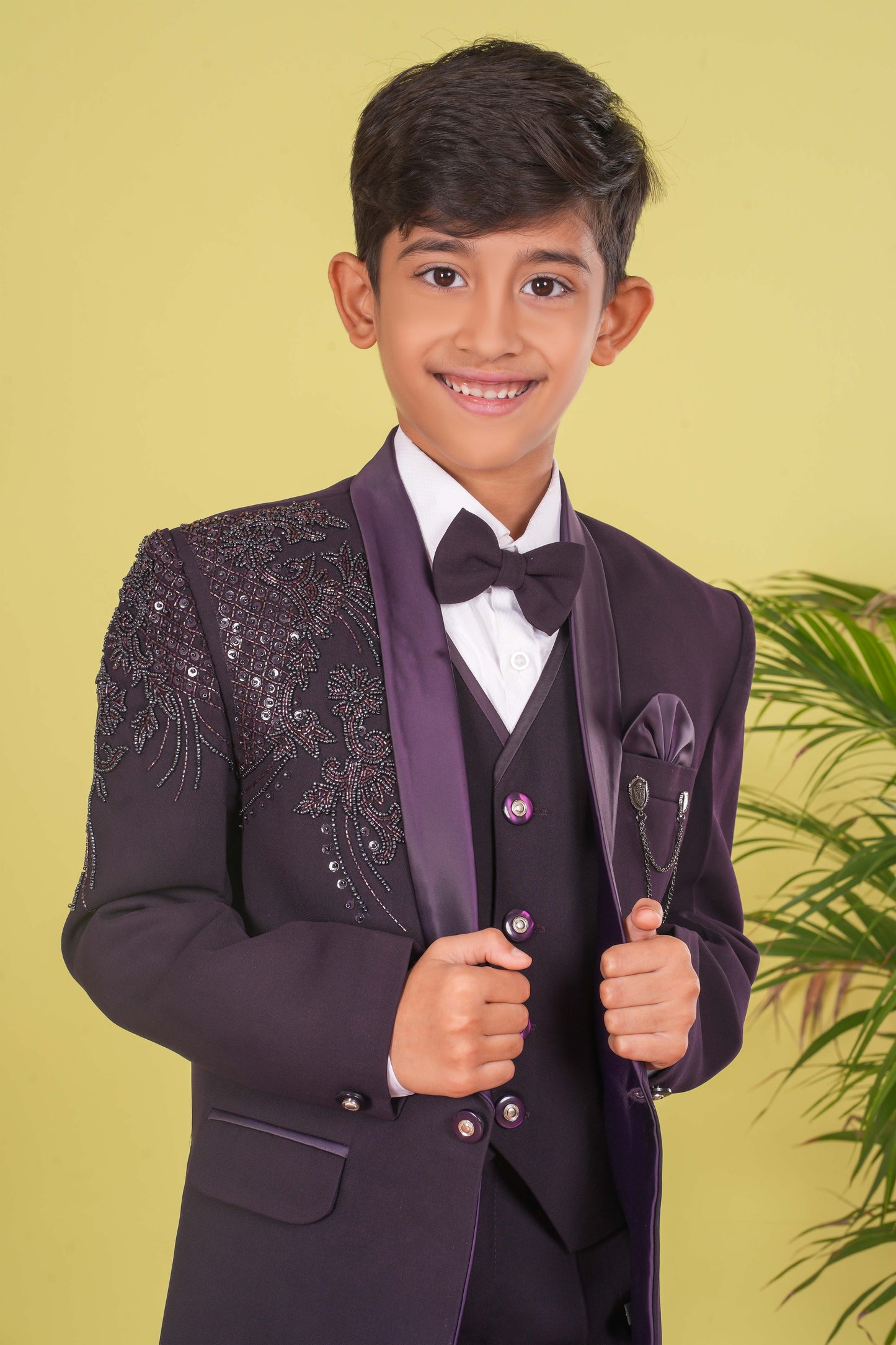 Boy's Designer Coat Suit Set