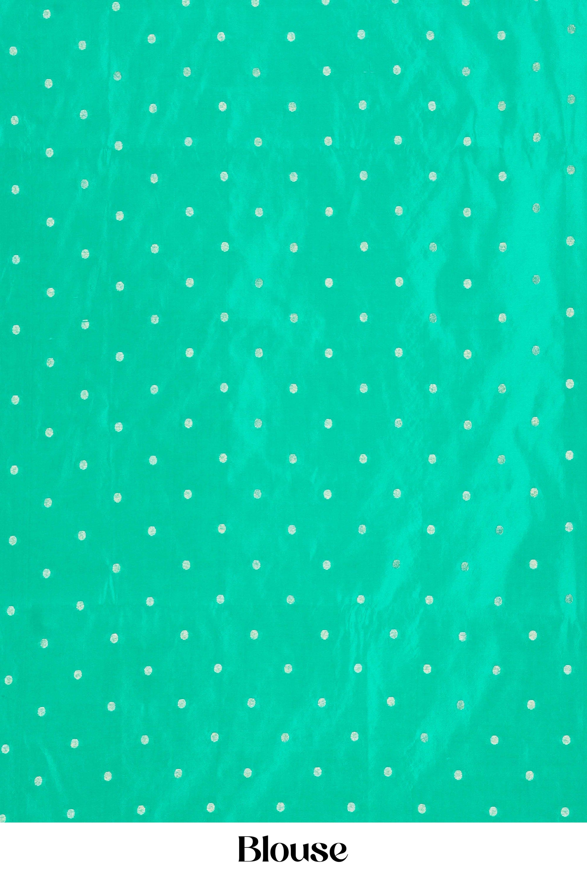 raw silk saree with contrast blouse