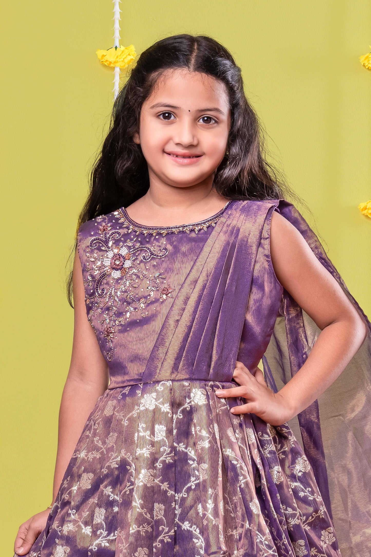 Girl's Banarasi Gown