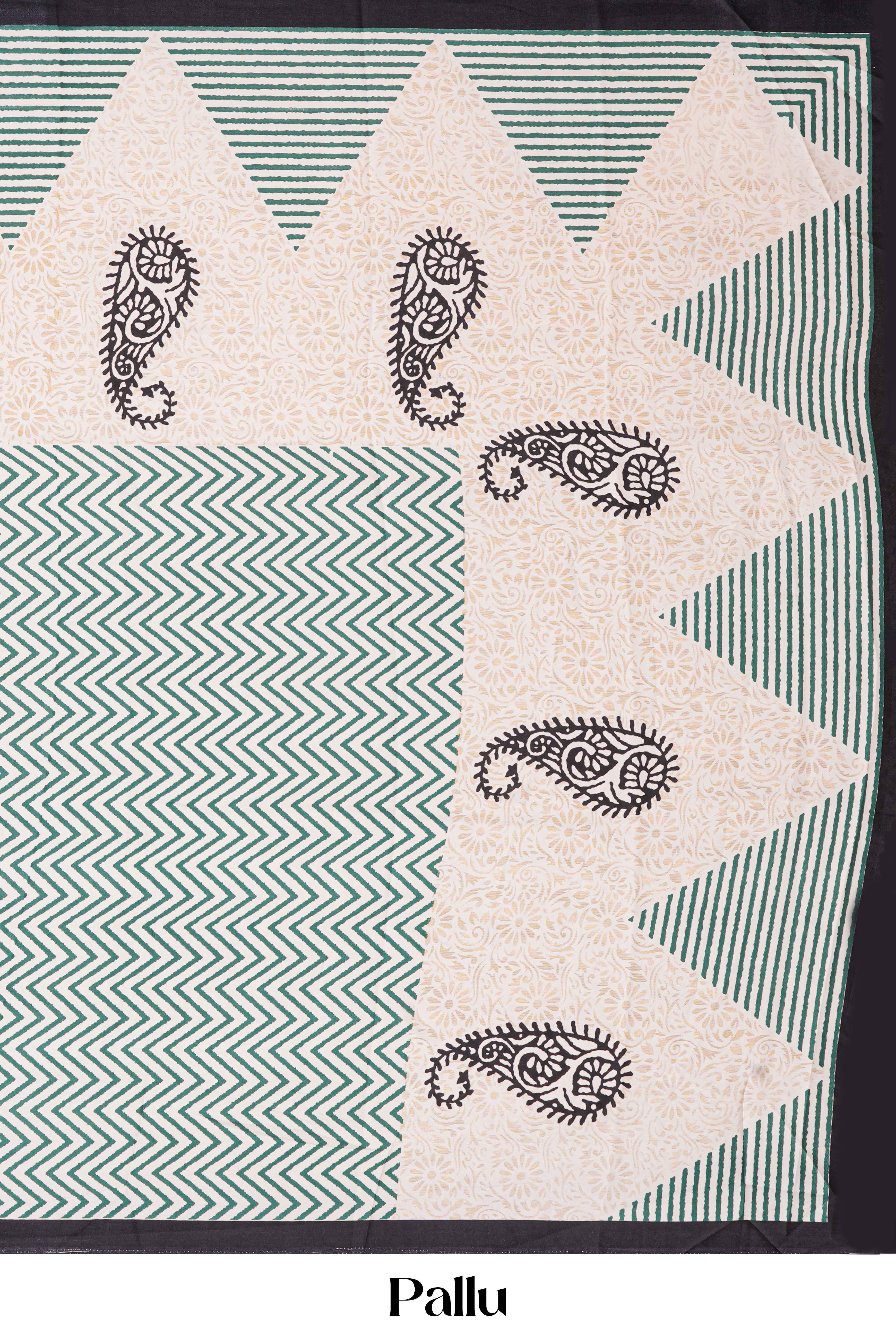 Modal Silk Saree Lightweight ,Flowy. Chevron Design Contrast Border