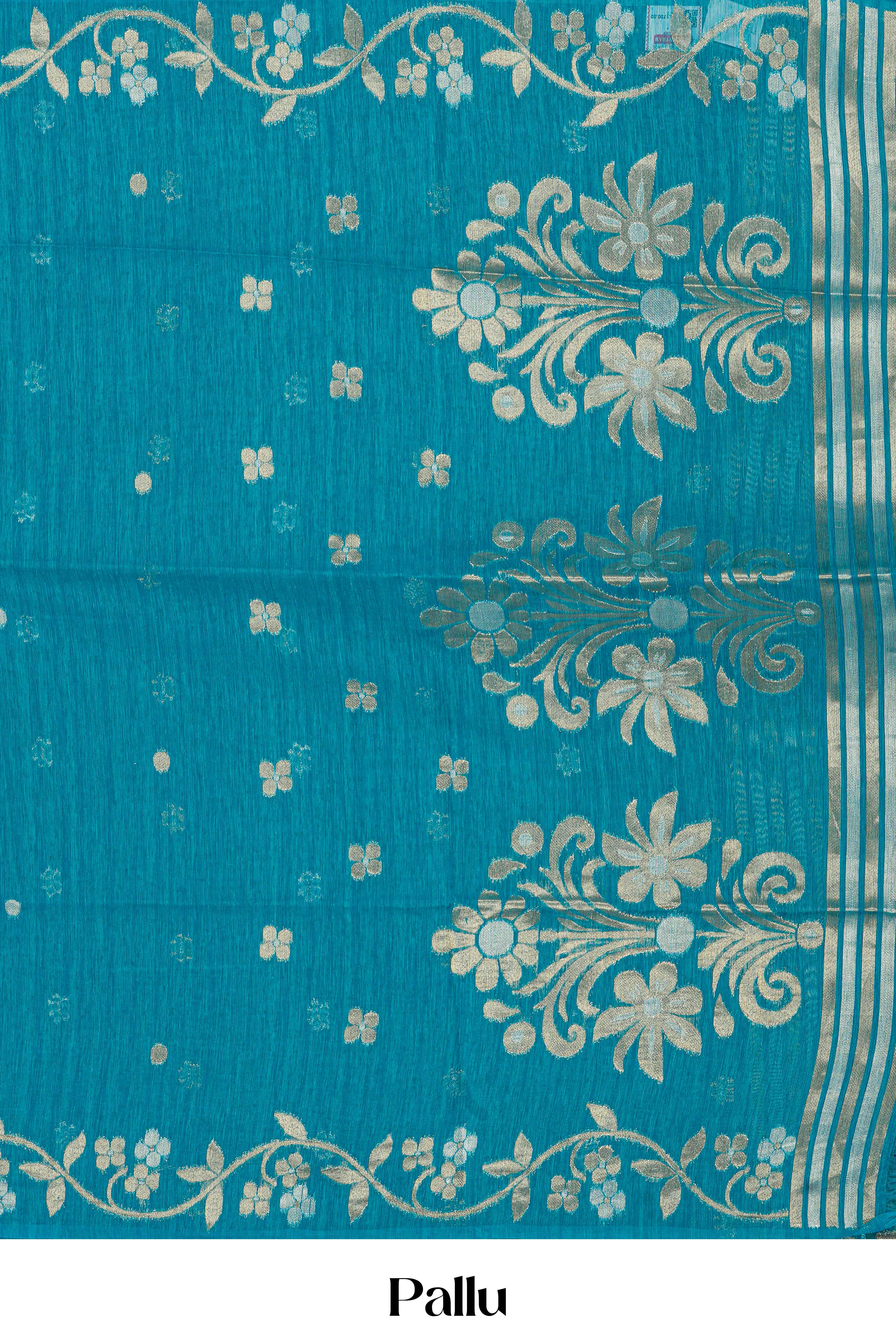 Munga Cotton All Over Zari Weaving With Zari Border