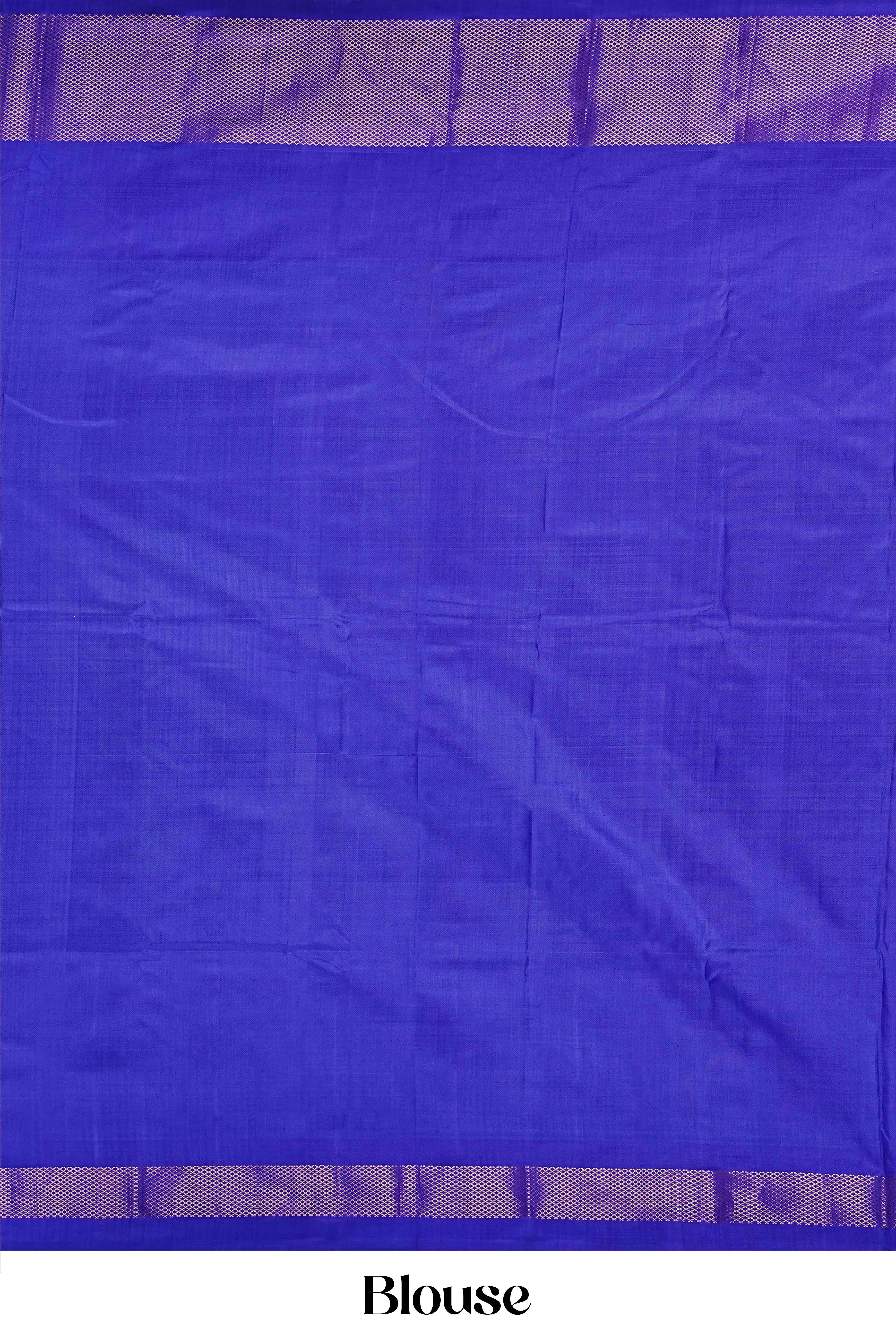 Exclusive Pure Ikkat Silk Saree in Aqua Blue with Royal Blue & Silver Zari Border, Featuring Intricate Handwoven Pallu