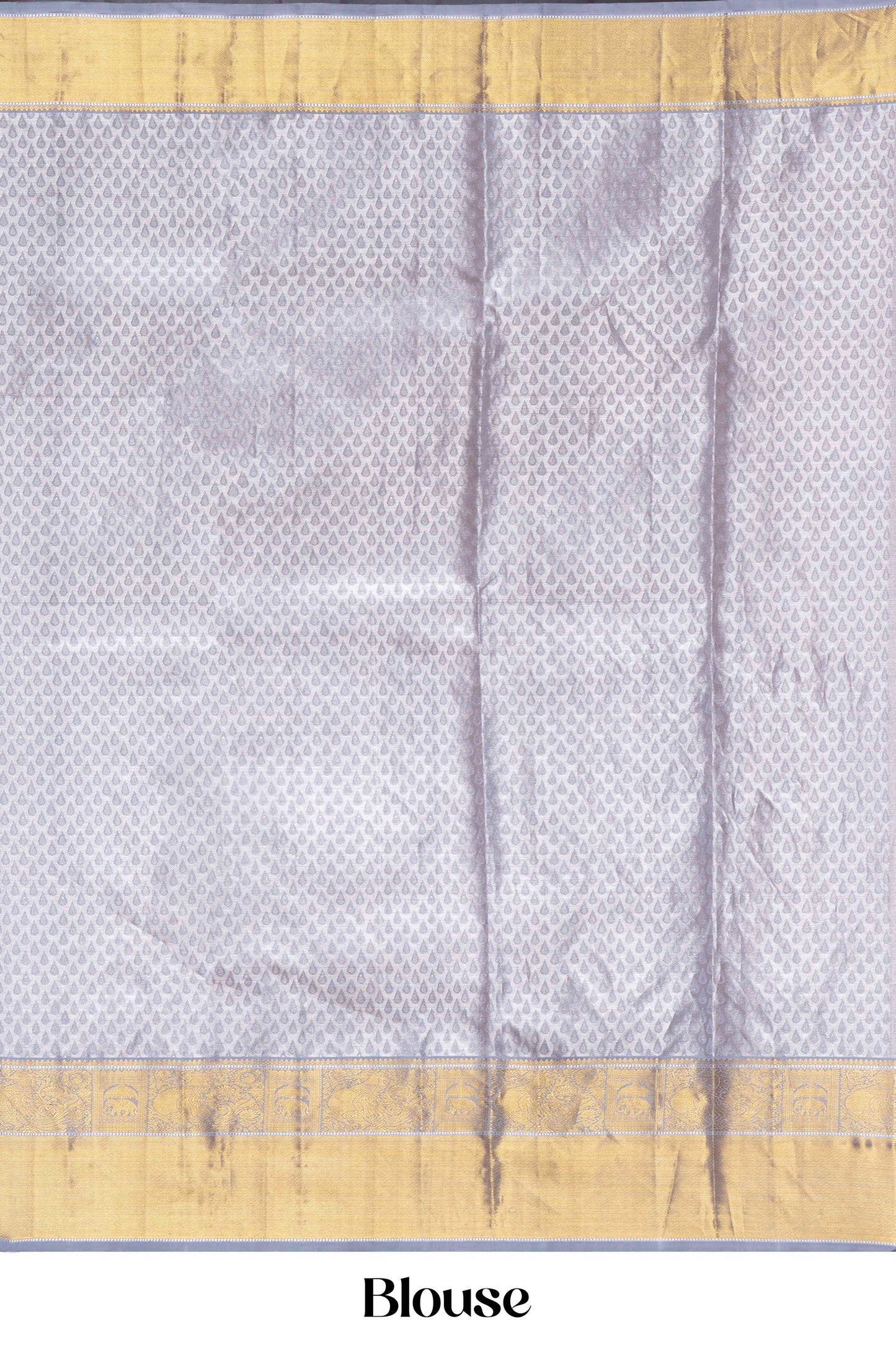 Pastel Pink Tissue Kancheepuram Pattu With Silver Zari Border And Elegant Pallu Design