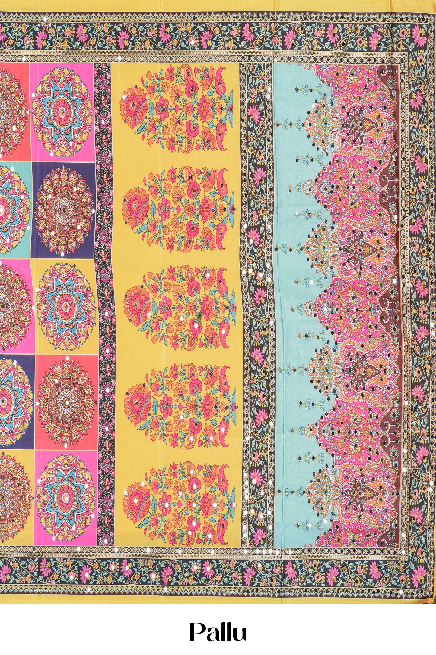 Rajasthani Mirror Work Saree