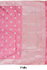 saree with silver zari pallu