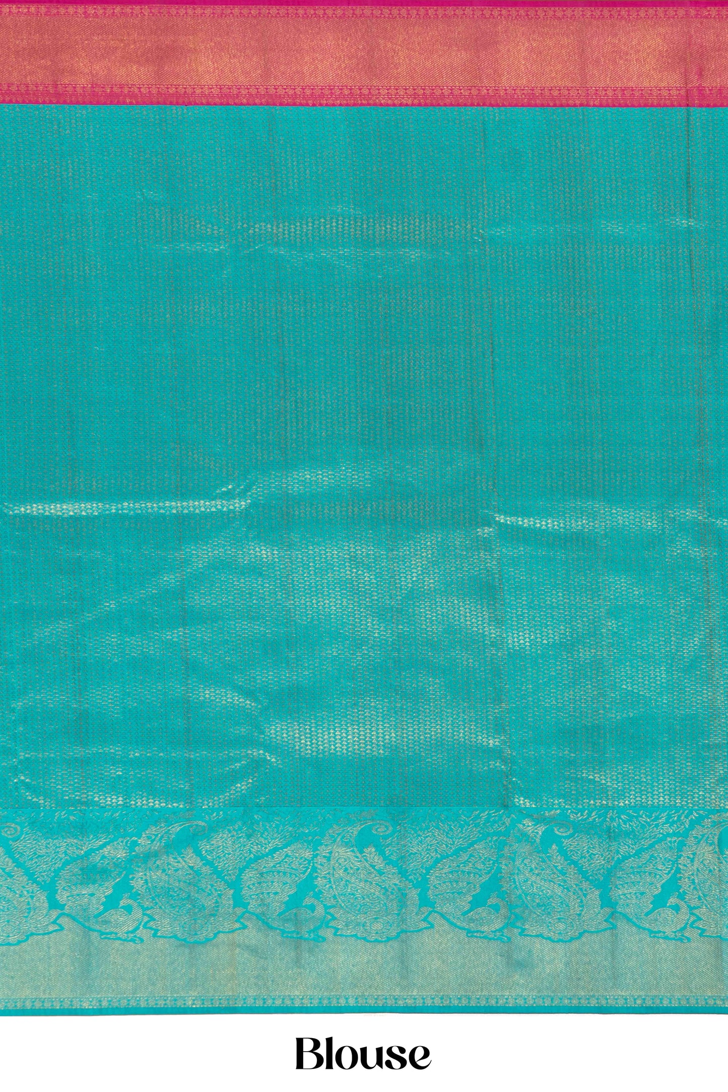 Lime Green Kancheepuram Pattu With Teal Blue Zari Border And Pink Contrast Pallu