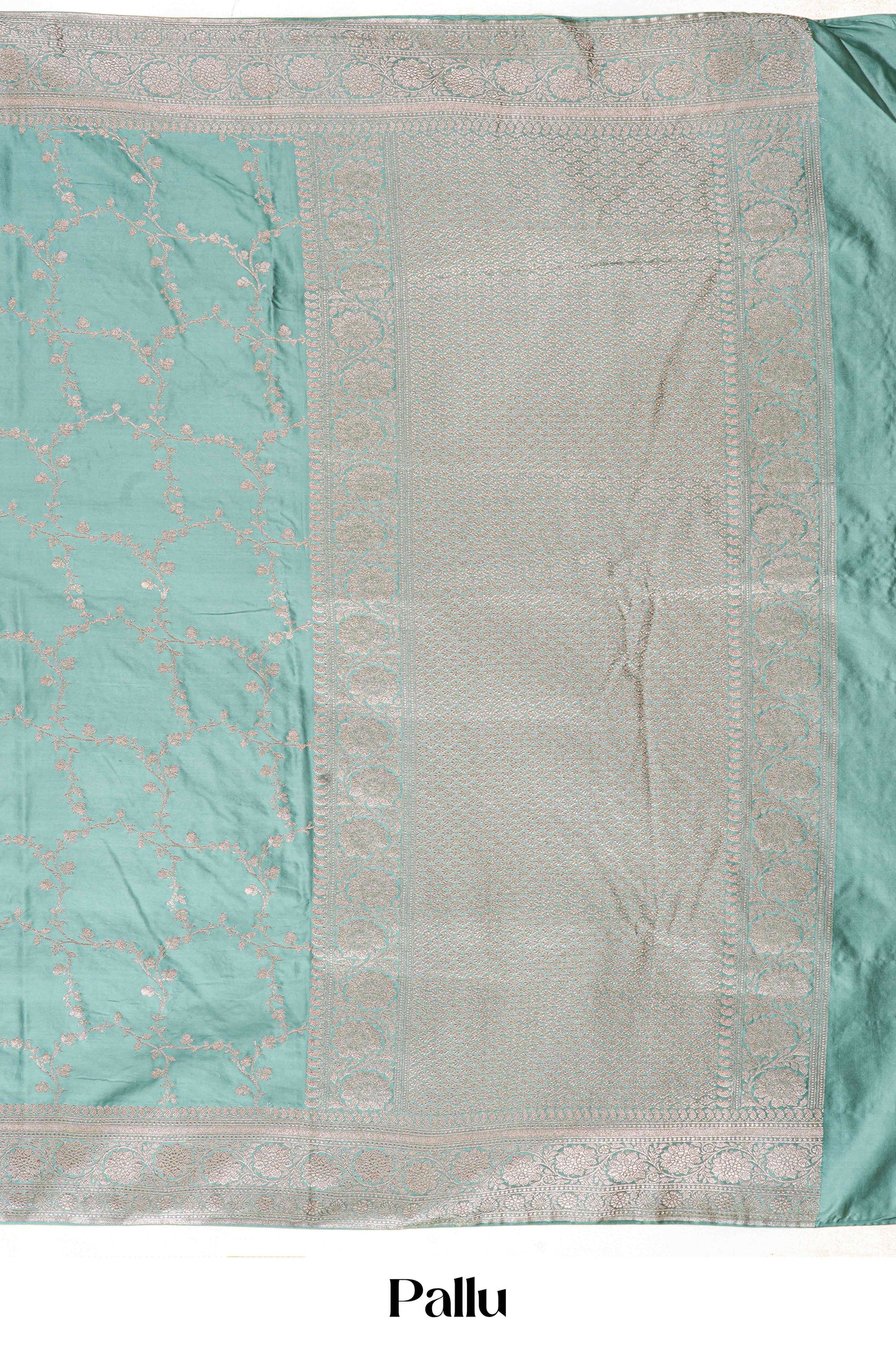 pastel green saree