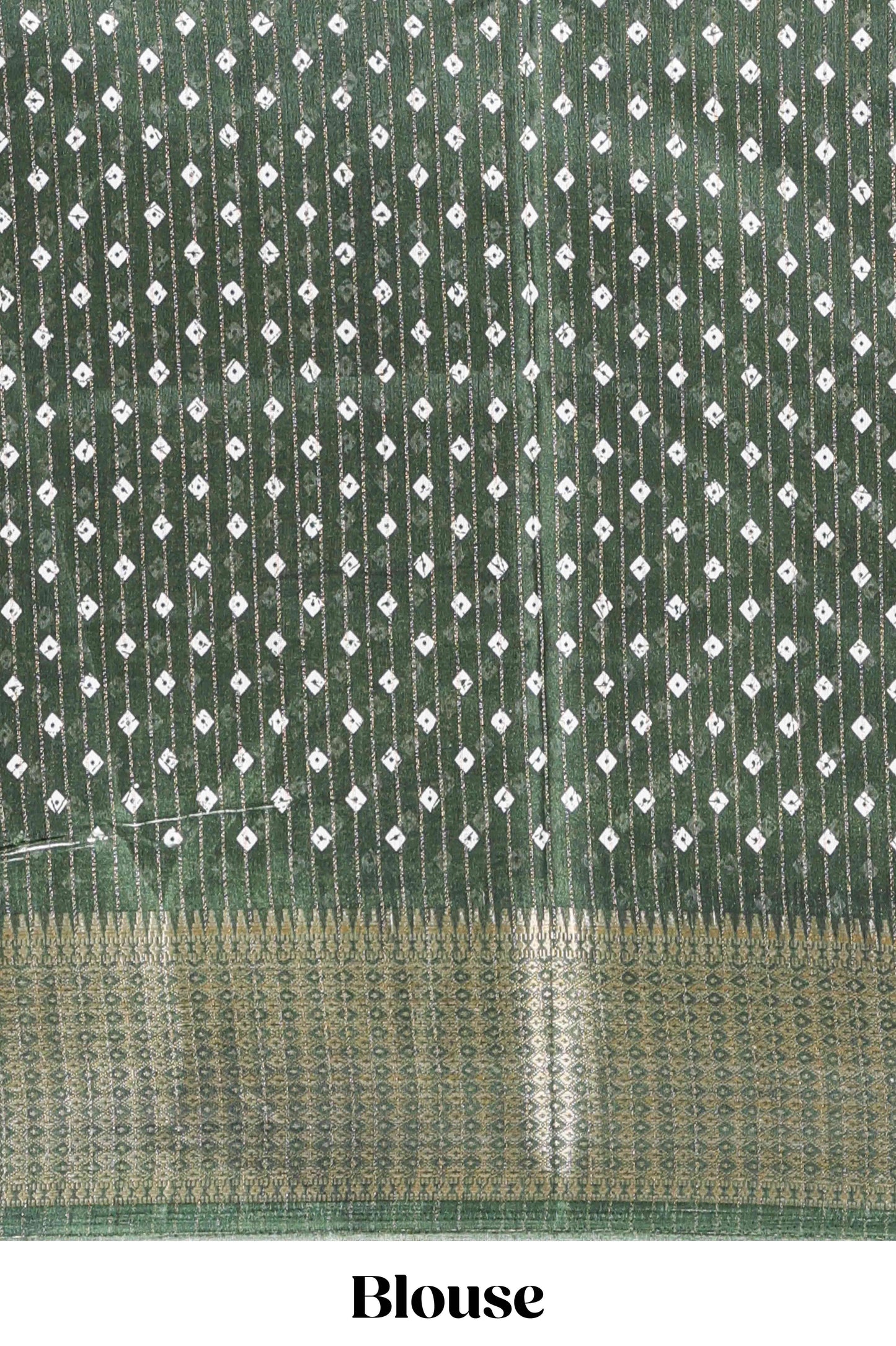 Green Dola Silk Saree Floral Printed With Jacquard Border