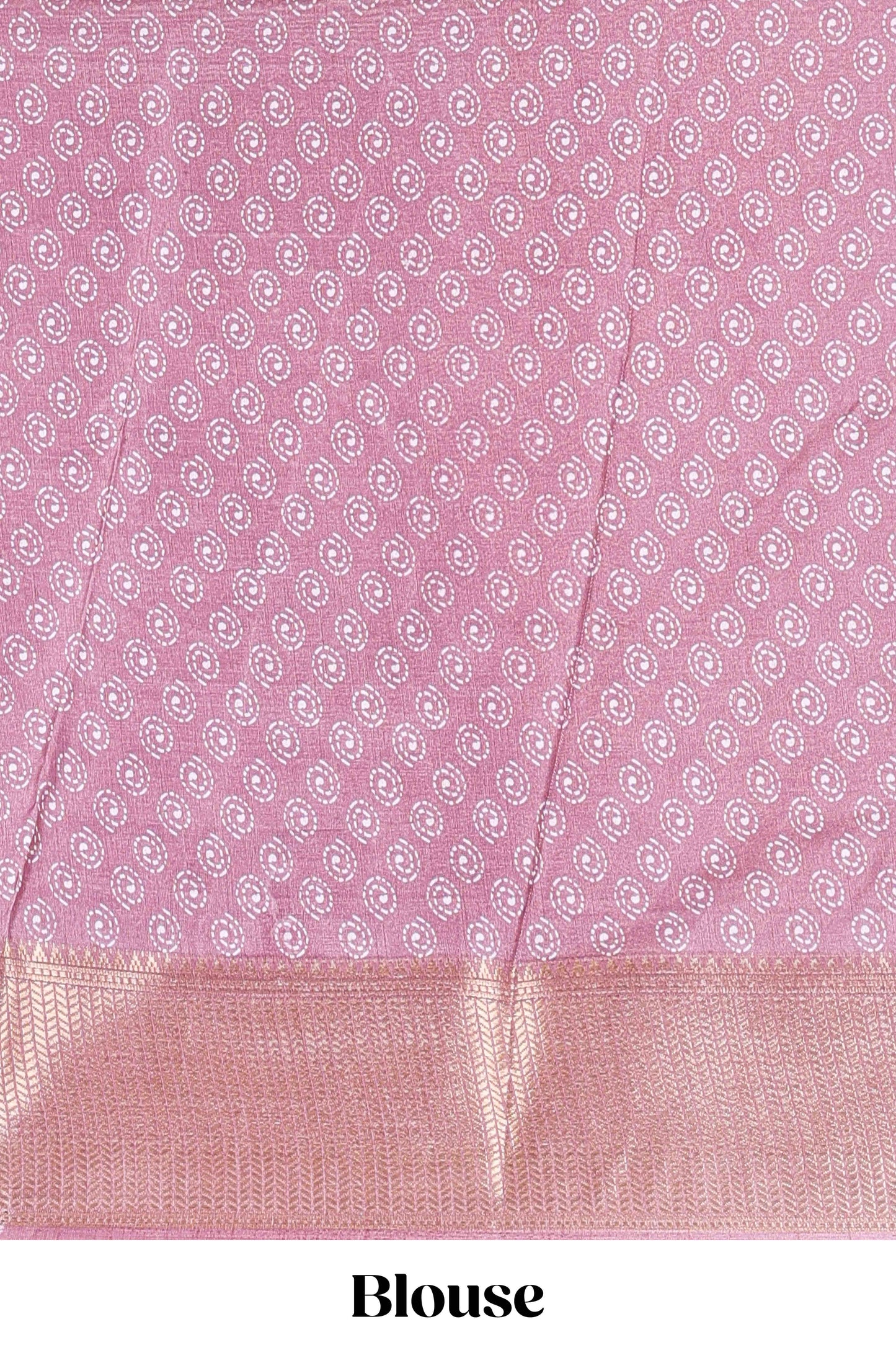 Pink Semi Banaras Dola Silk Floral Printed With Jacquard Border