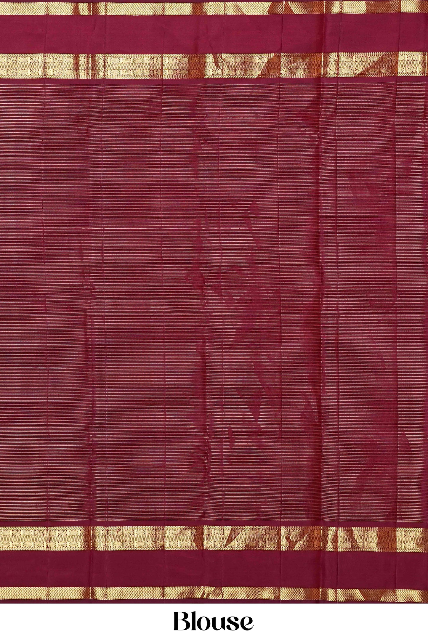 Rust Orange & Maroon Vaira Oosi Border Kanchipuram Pure Silk Saree