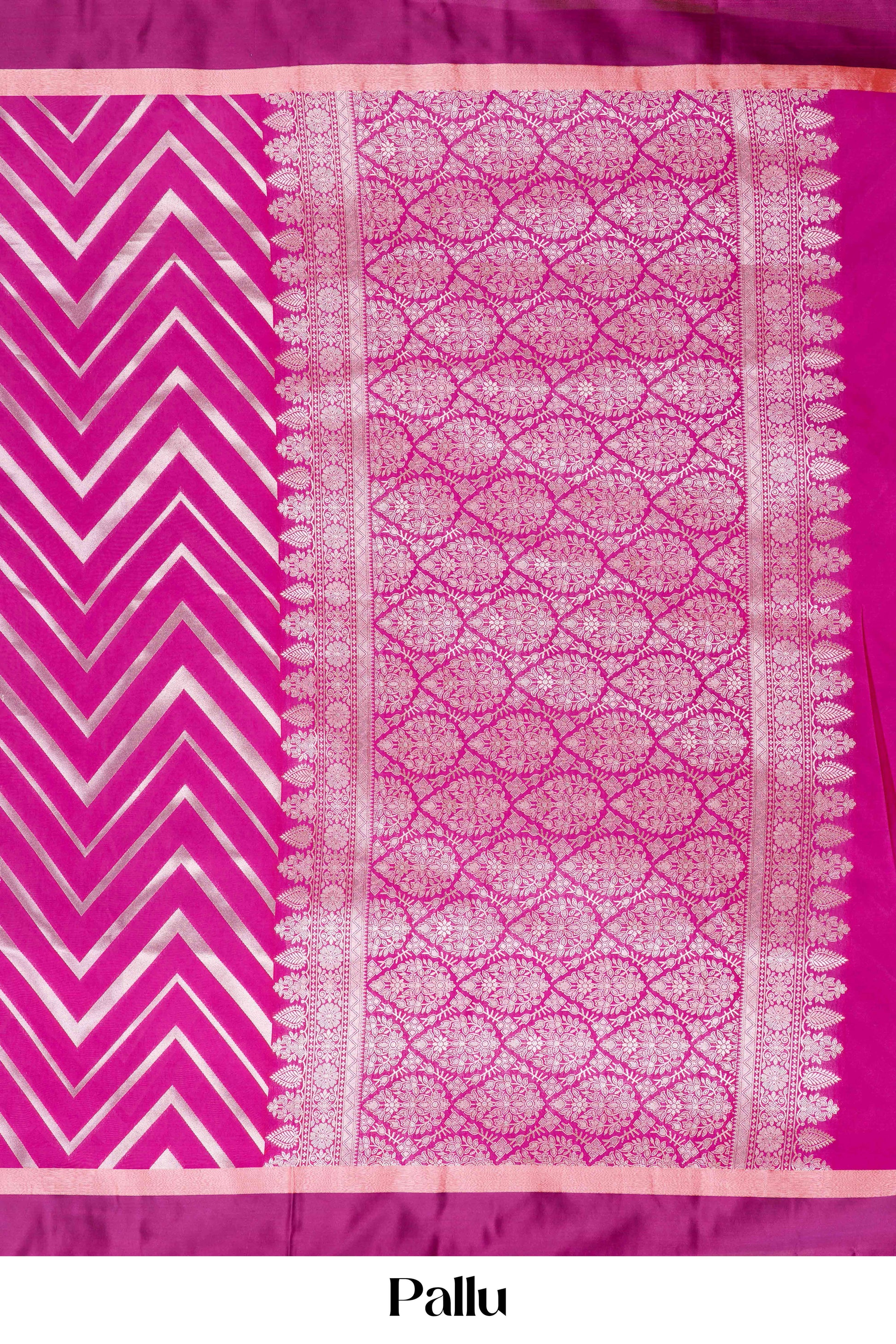 purple art silk with silver zari